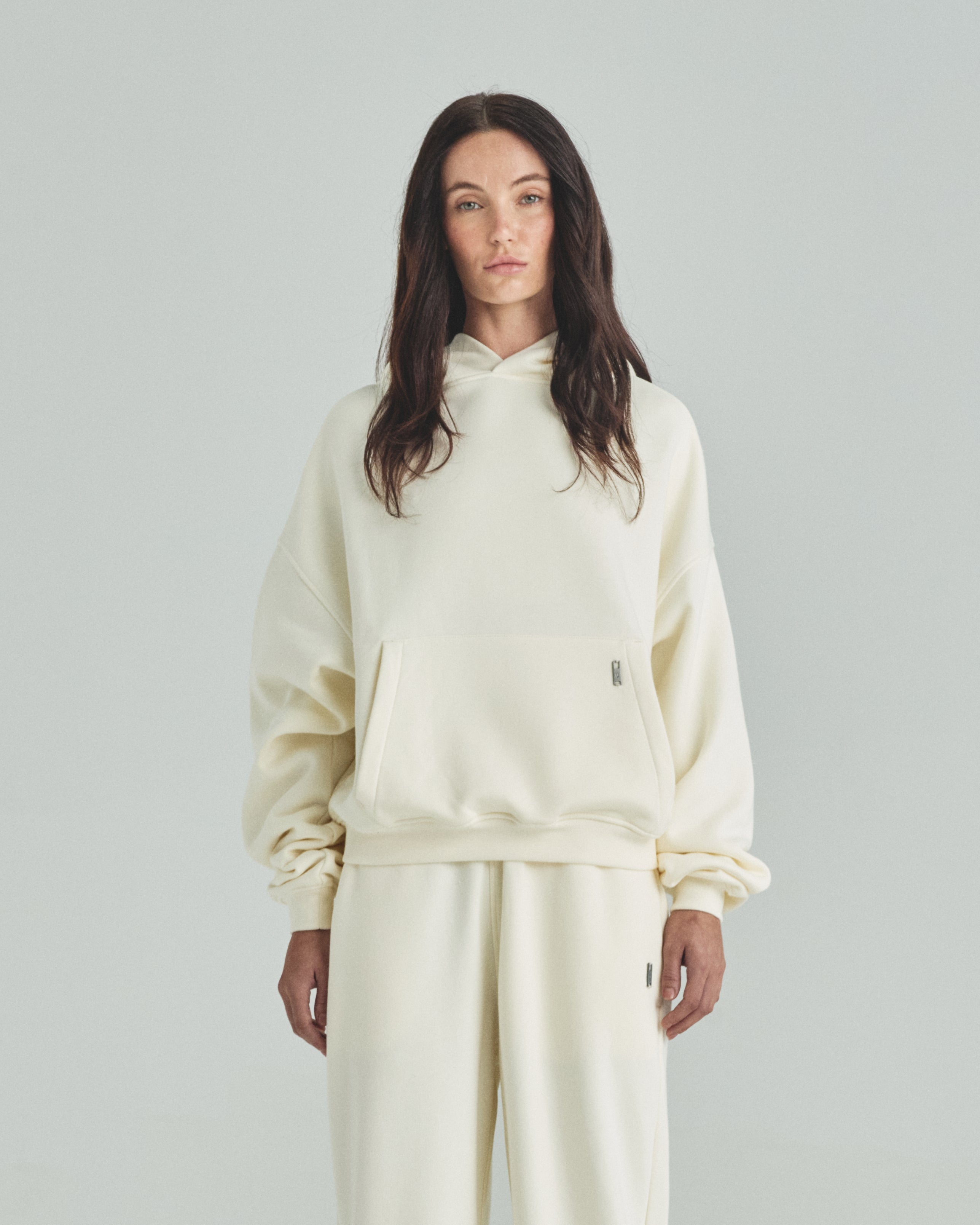 Blanks Boxy Fit Hoodie Cream
