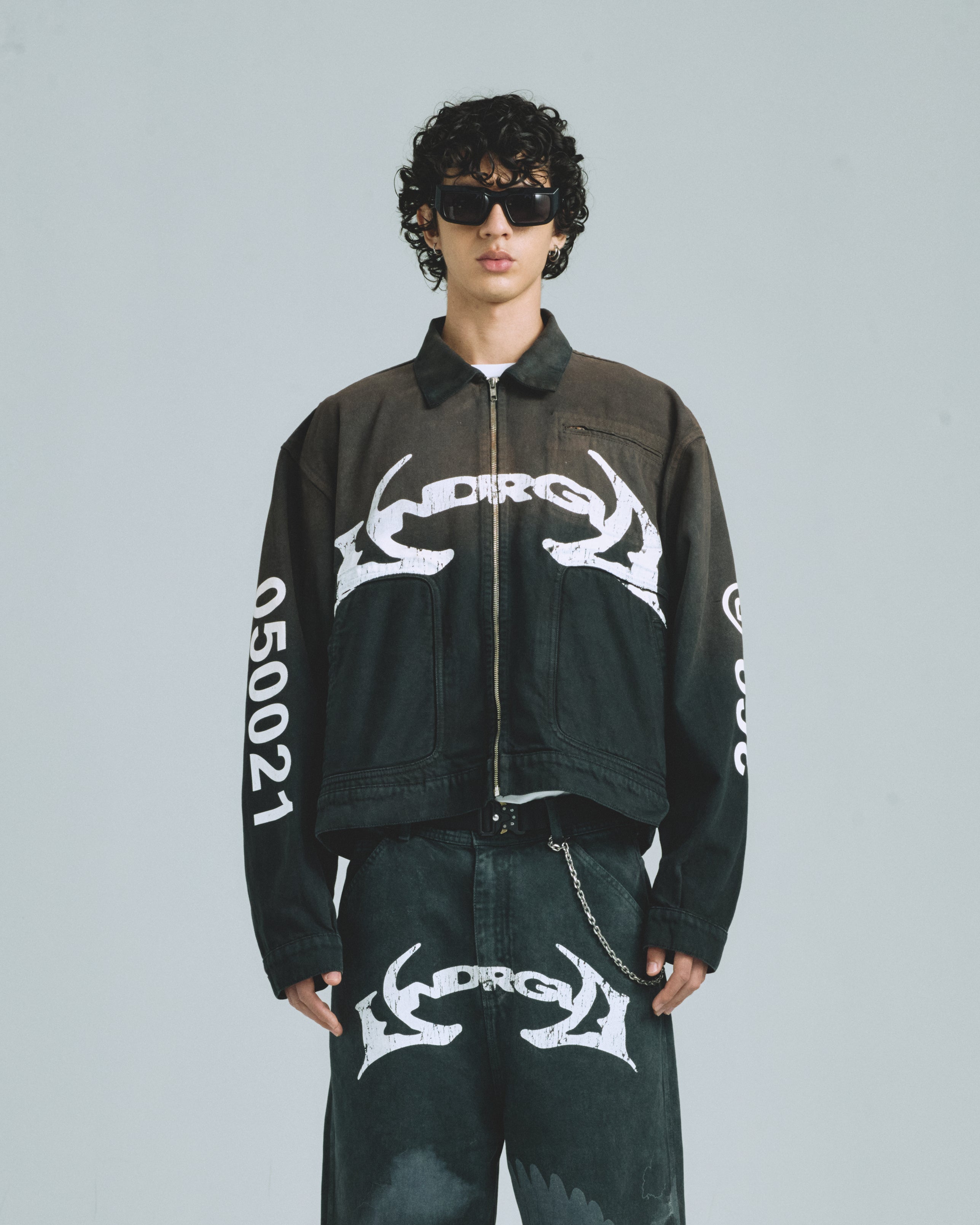 Thunder Rider Pegasus Zip Up Jacket Rusty Black