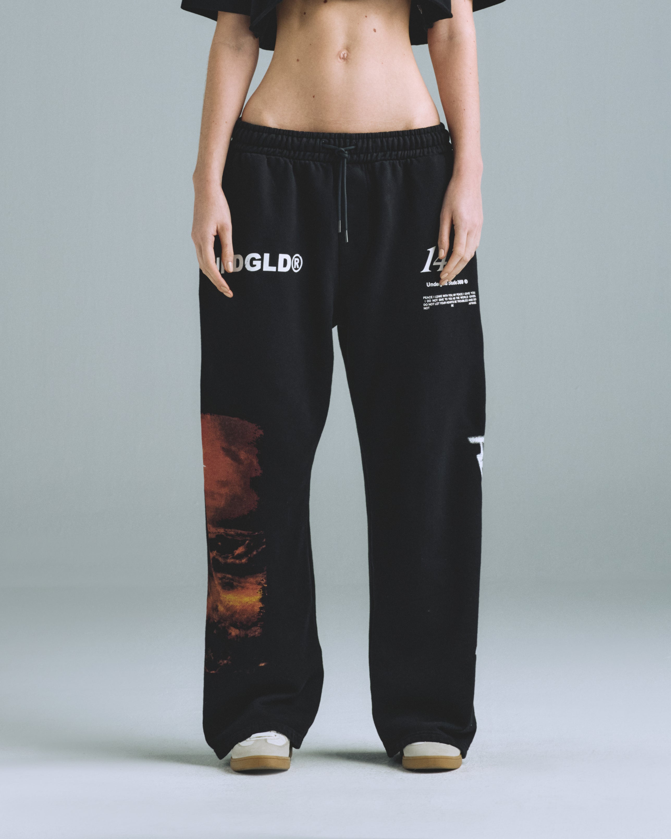 Gratia Plena Pax Straightpants Black