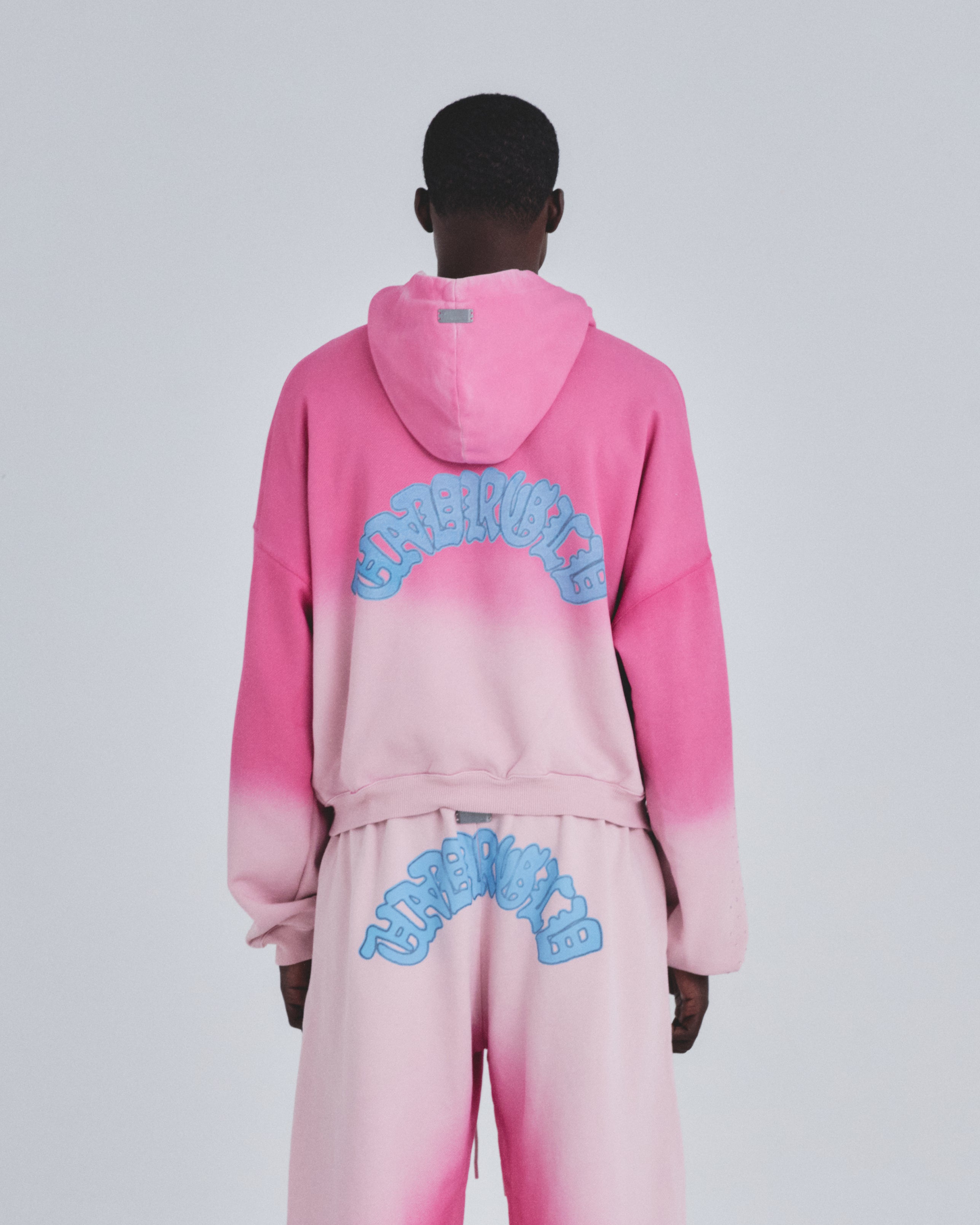 Holy State UNDRGLD Zip Up Boxy Fit Hoodie Faded Pink