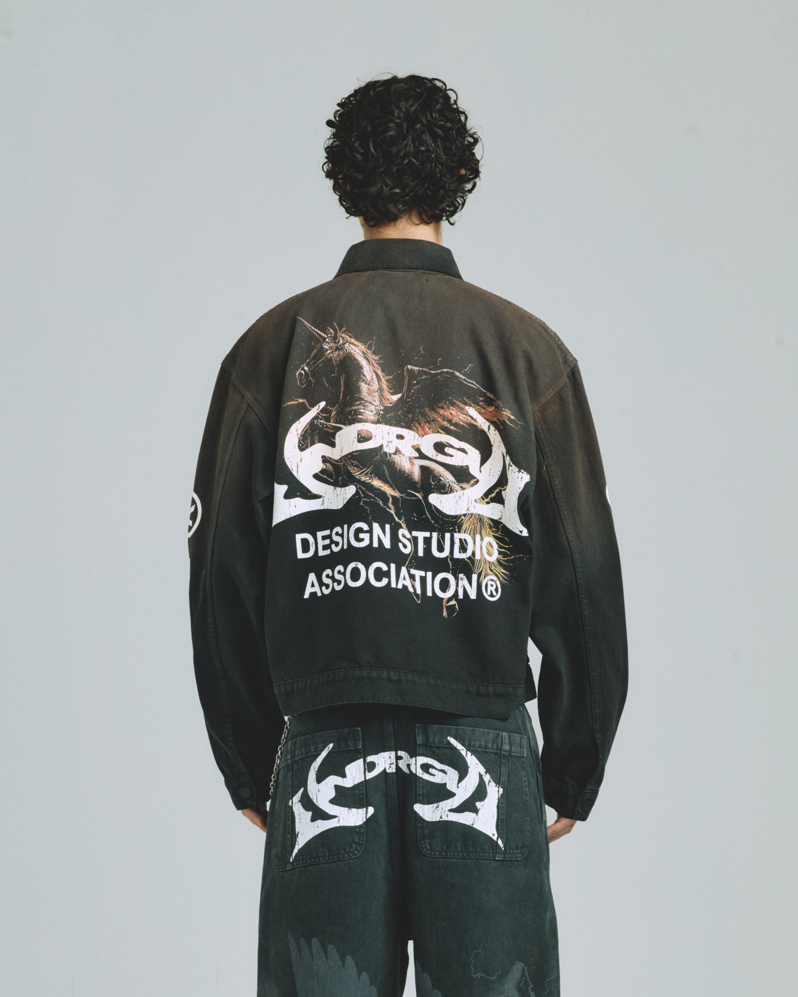 Thunder Rider Pegasus Zip Up Jacket Rusty Black