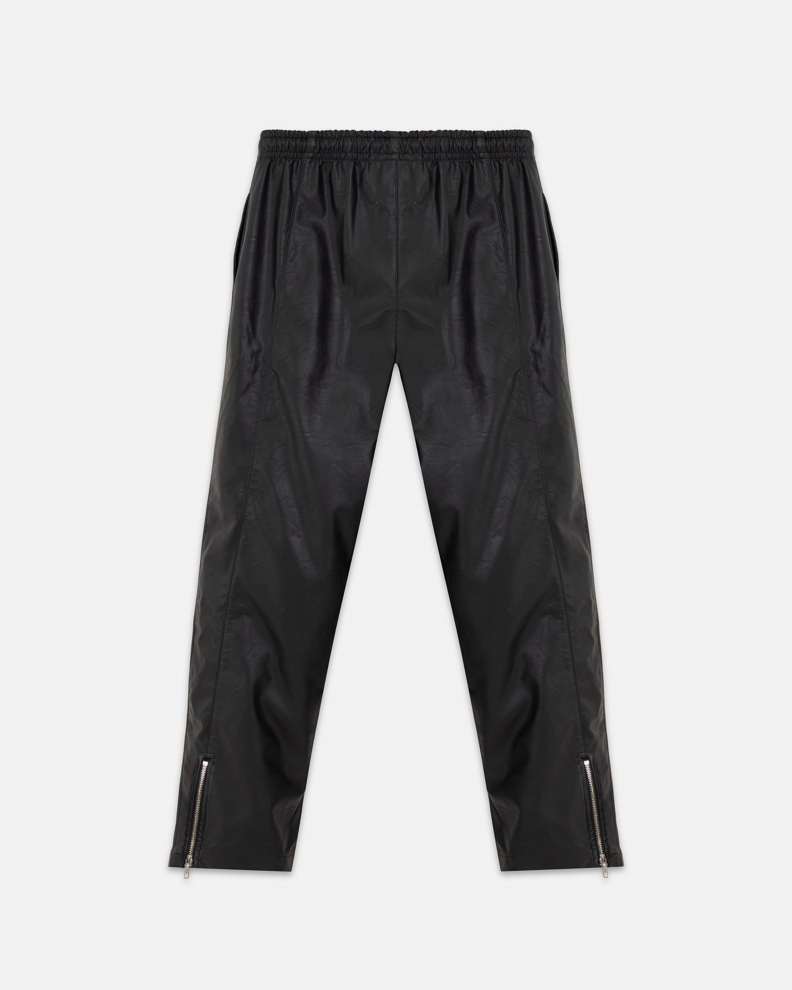 Basics Synthetic Straight Pants Black