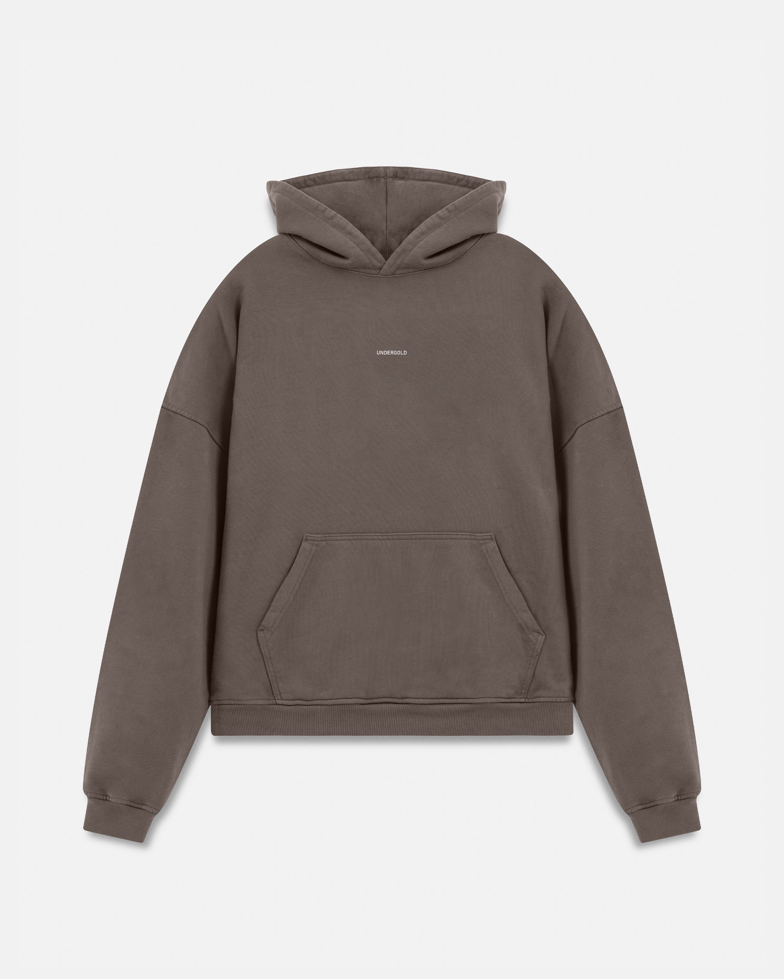 Line Basic Hoodie Brown
