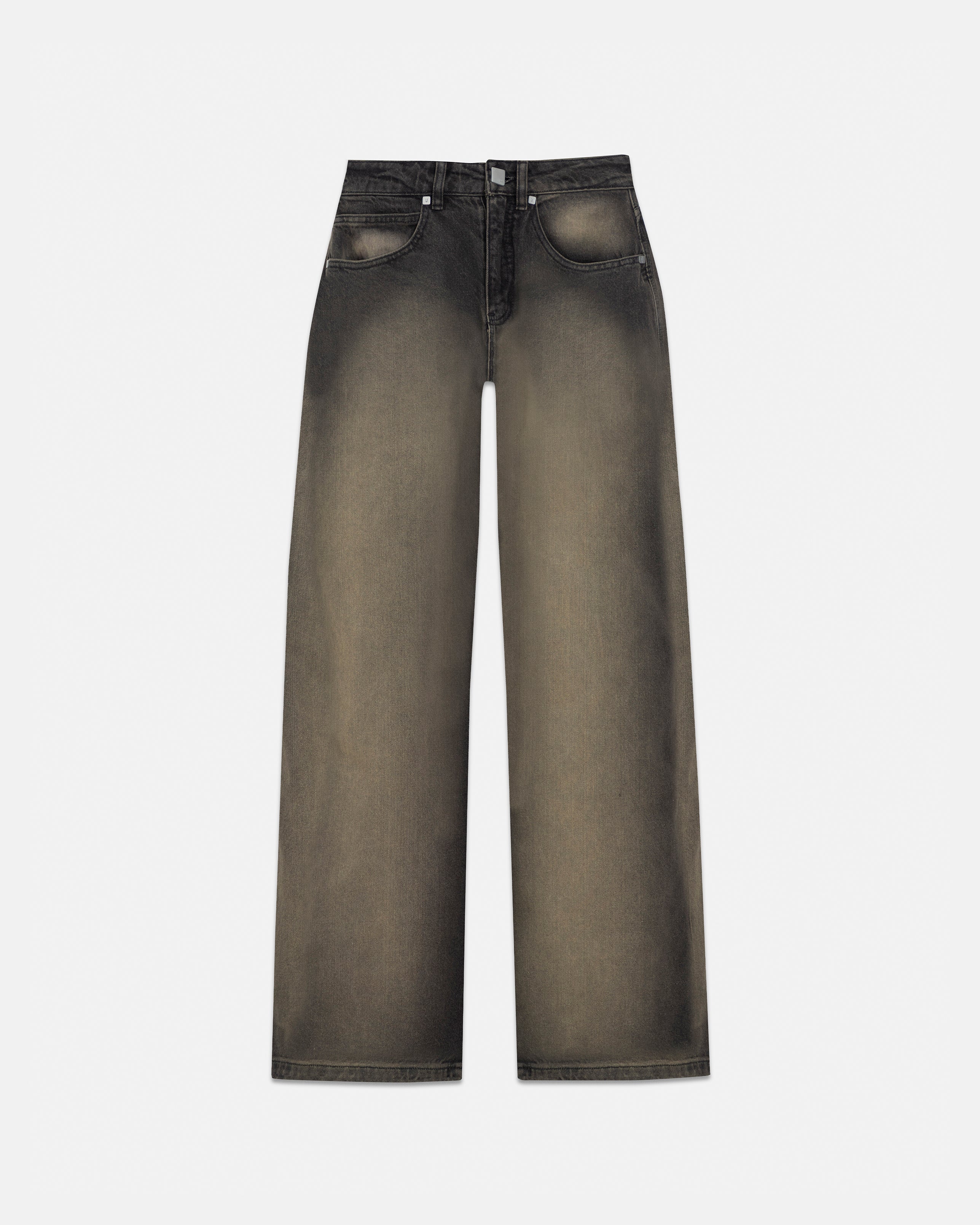 W Line Basic Wide Jeans Dirty Black