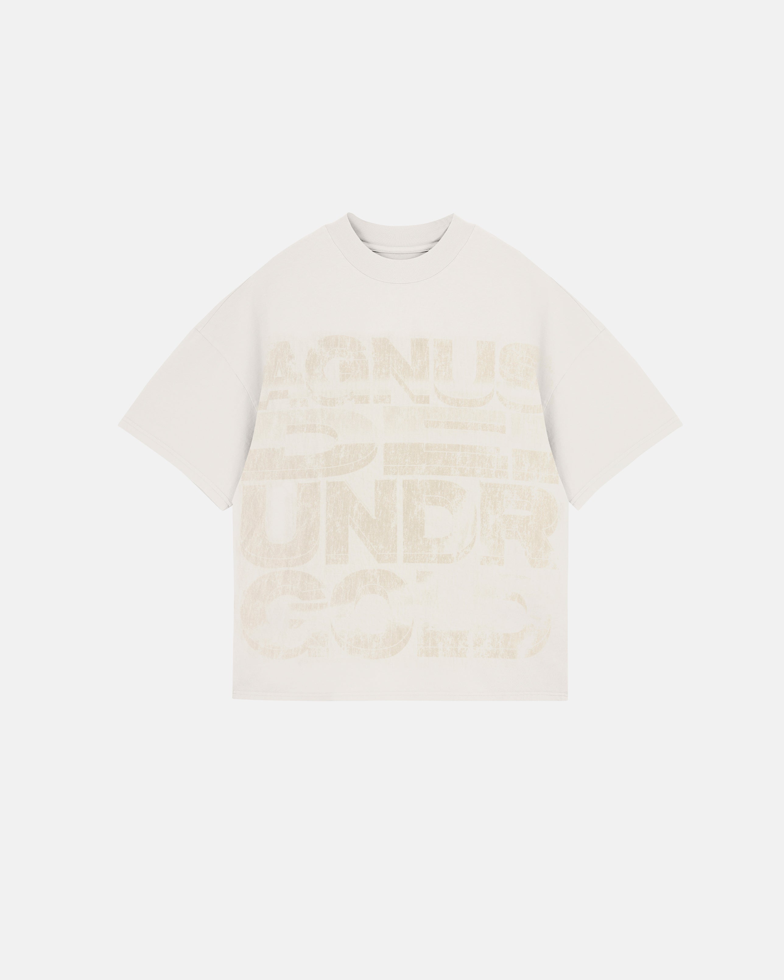 Agnus Dei Chrome Boxy Fit Tshirt Cream