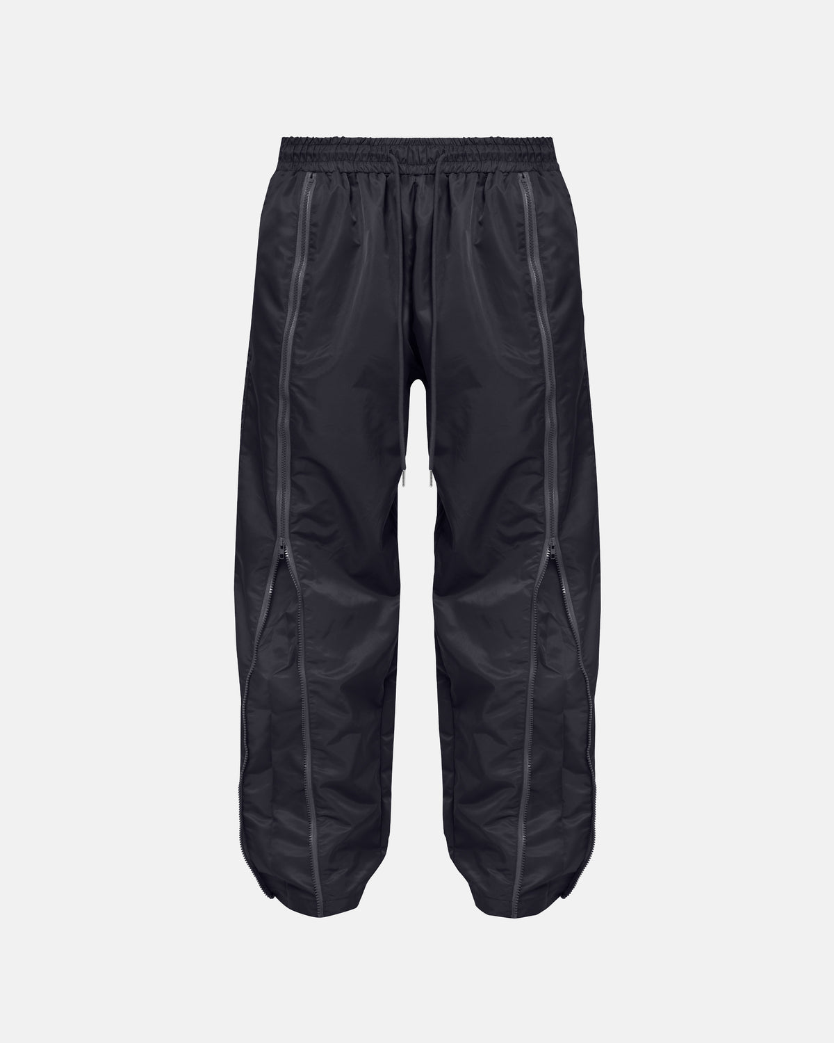 Basics Panelled Zip Up Cargo Pants Black