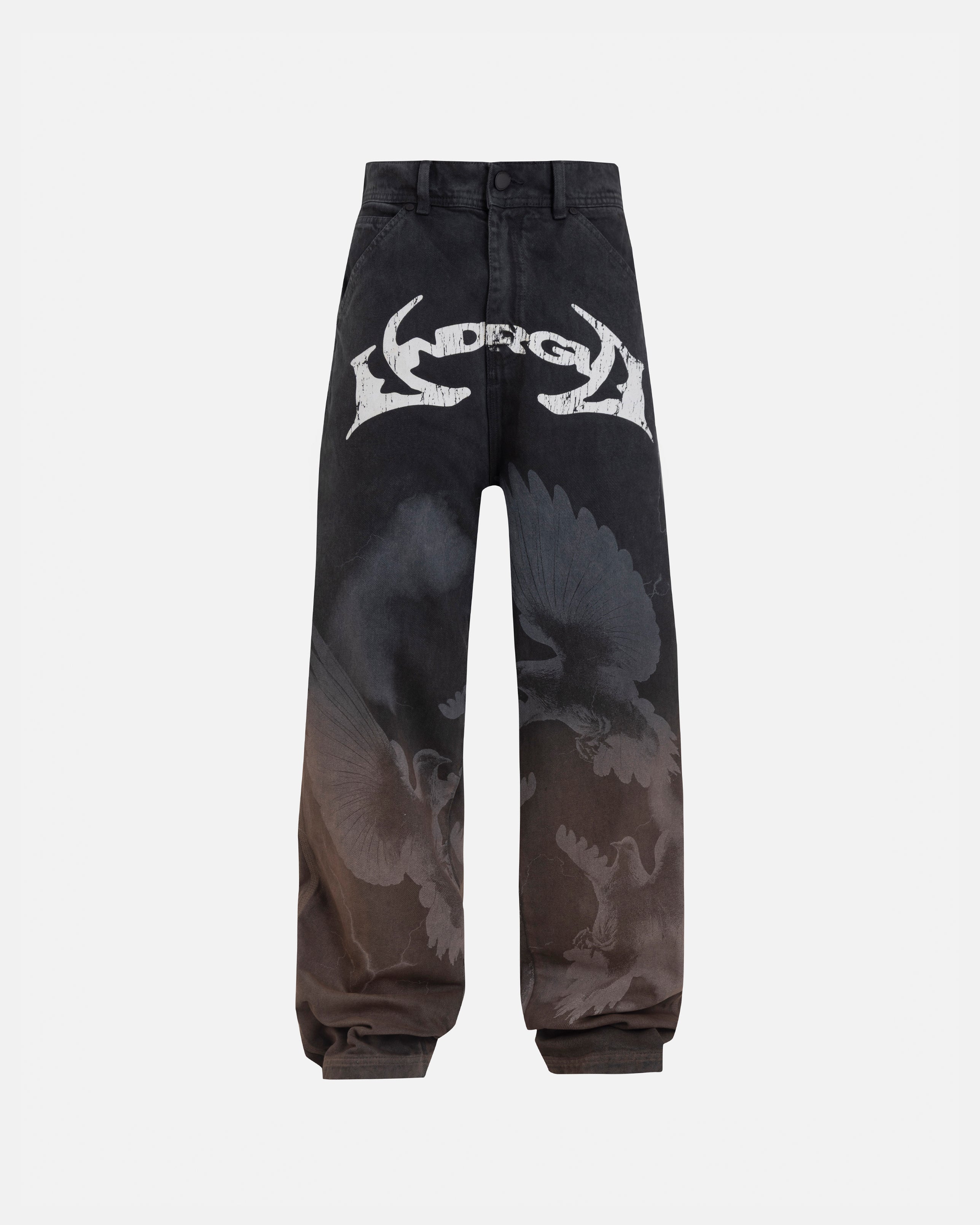 Thunder Rider Pigeons Wide Jeans Rusty Black