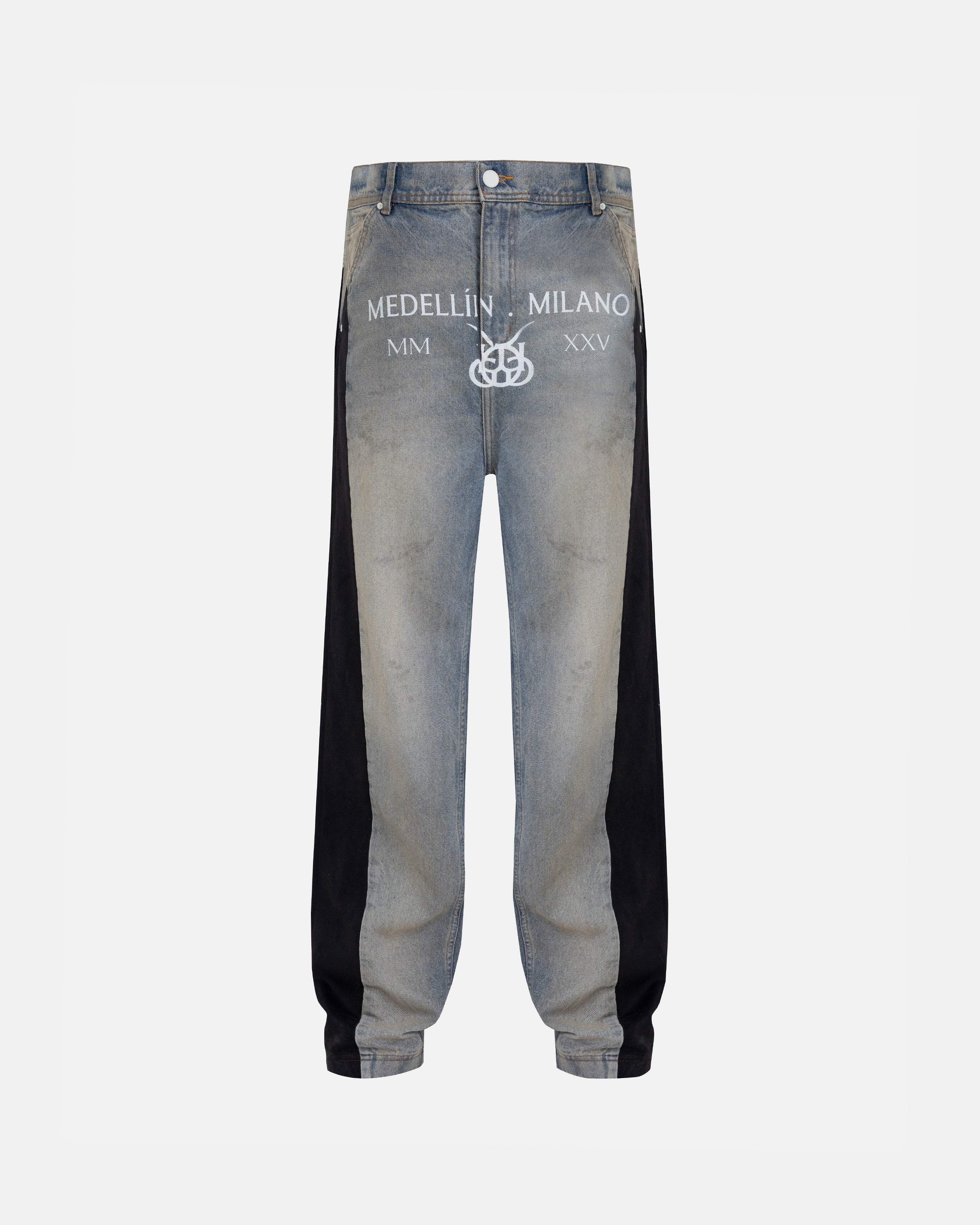 Santa Union Medellín Milano Suede Wide Jean Dirty Blue