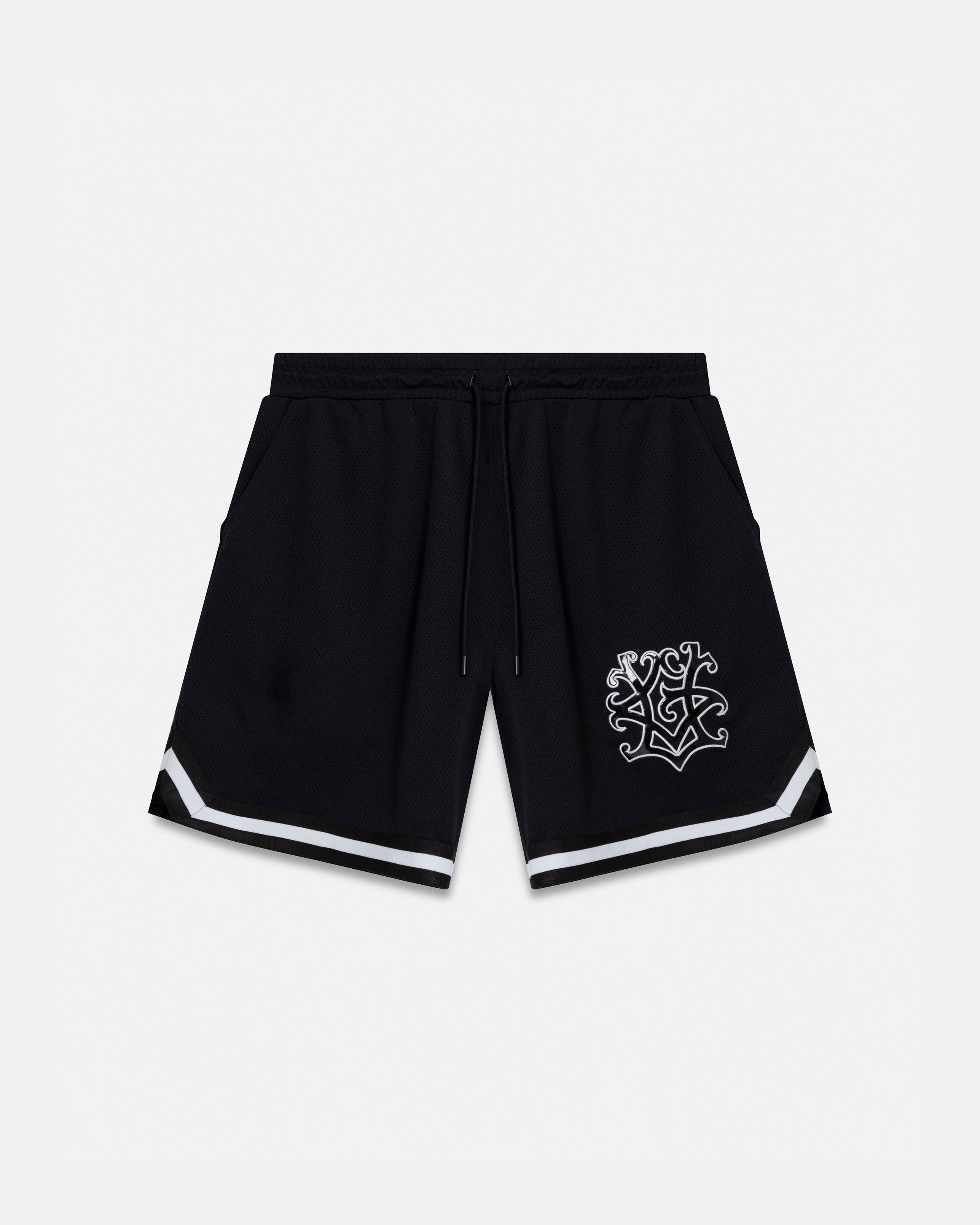 Line Embroidered UG Mesh Short Black