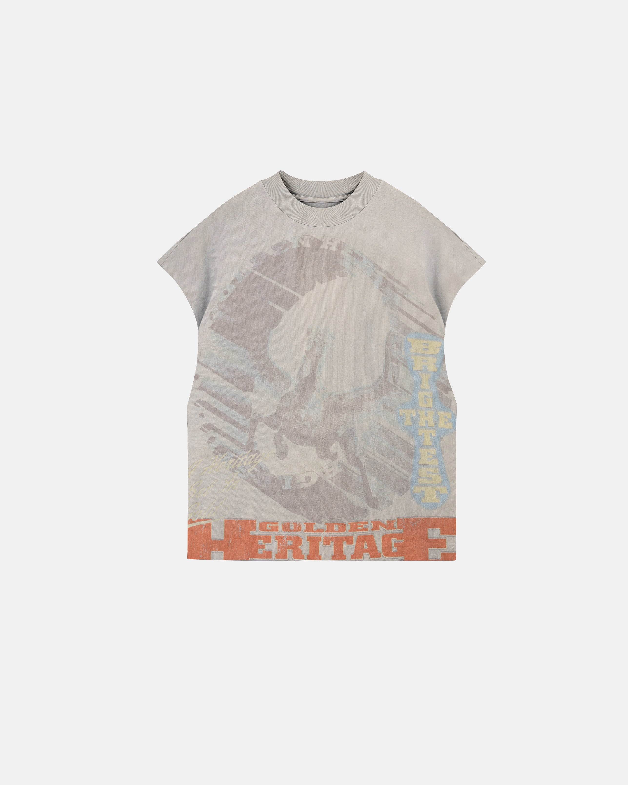 Golden Heritage Pegasus Sleeveless Tshirt Cream
