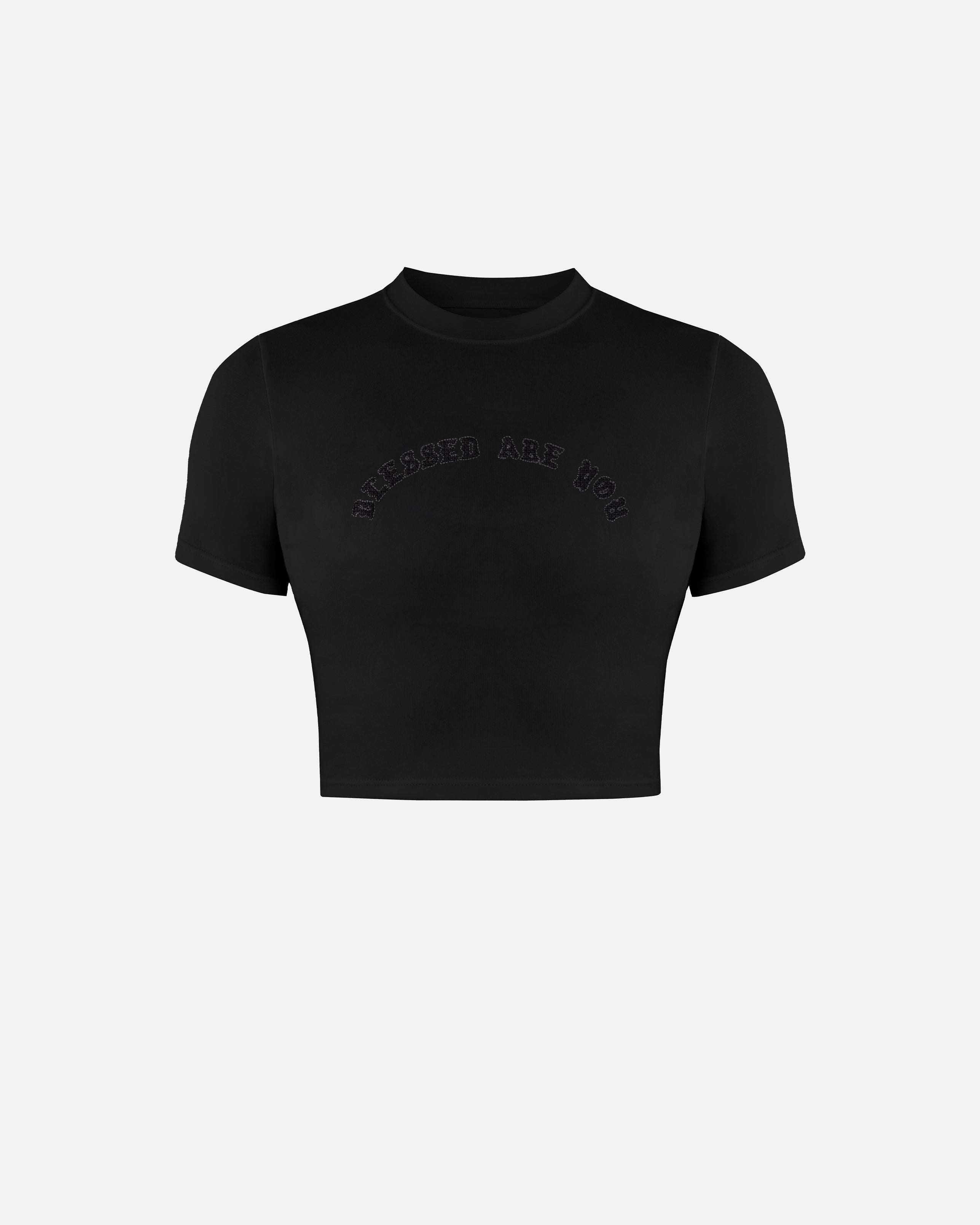 Capsule Blessed Are You Baby Tee Black