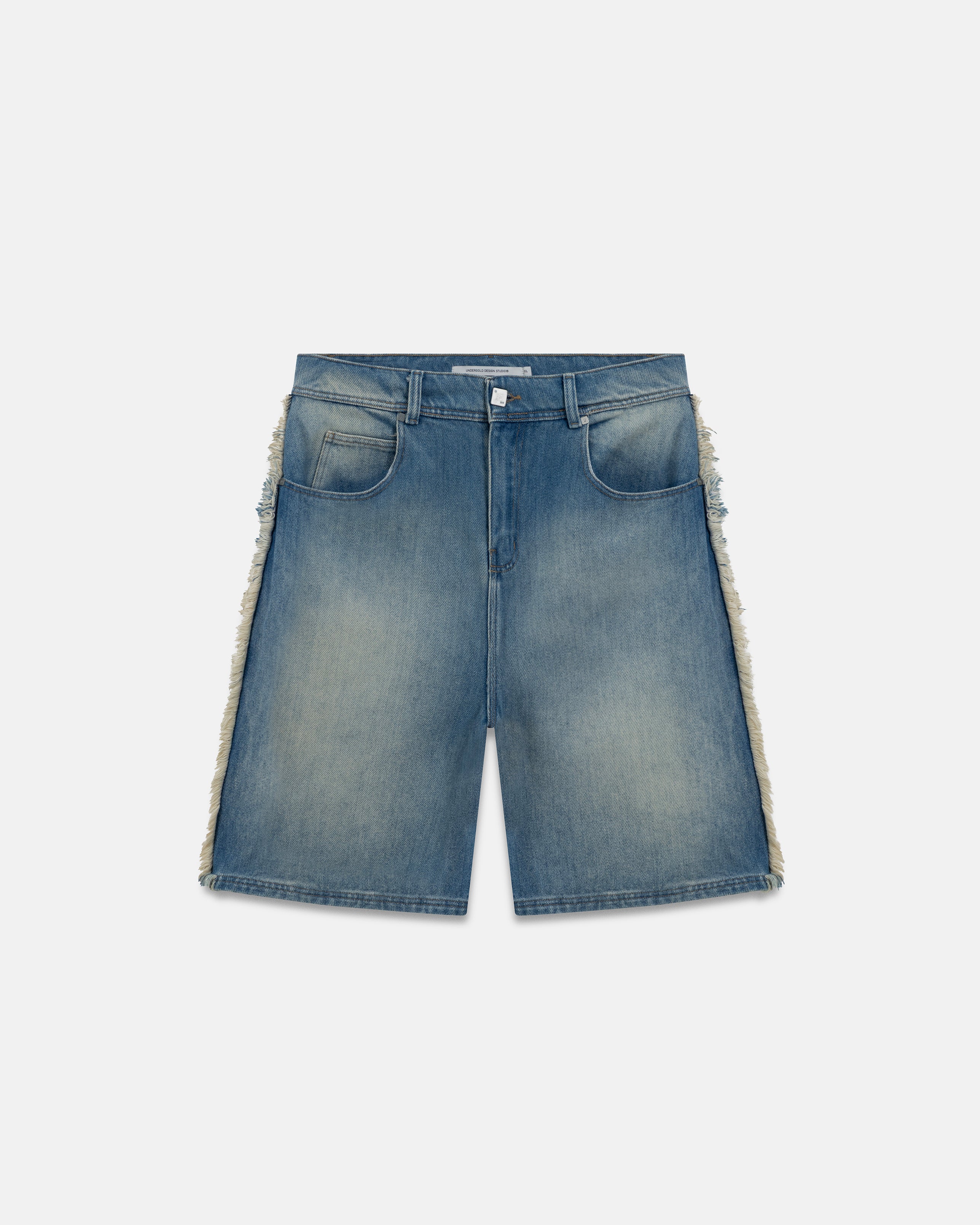 Spring Frayed Jorts Blue