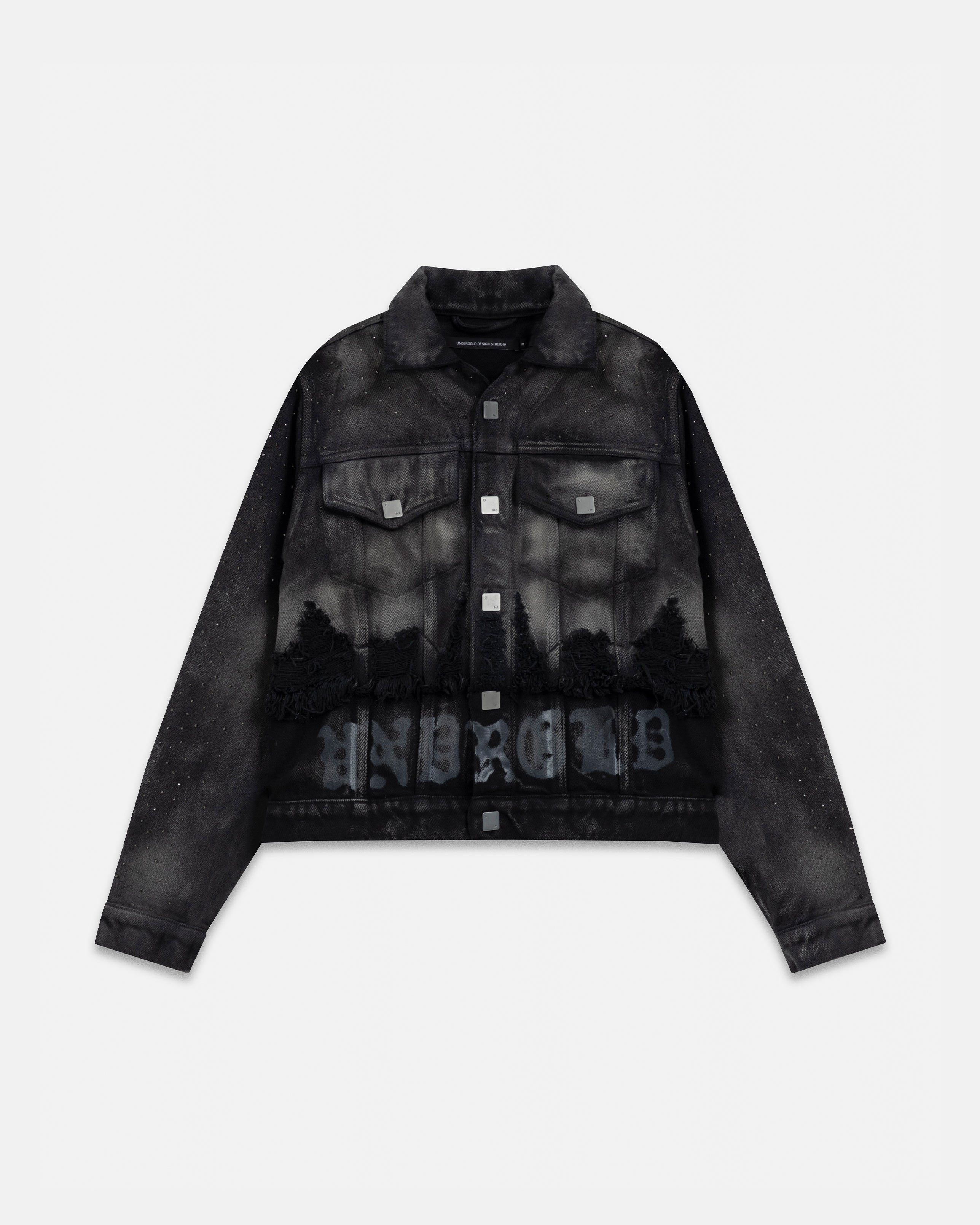 94' UNDRGLD Double Destroyed Jacket Vintage Gray