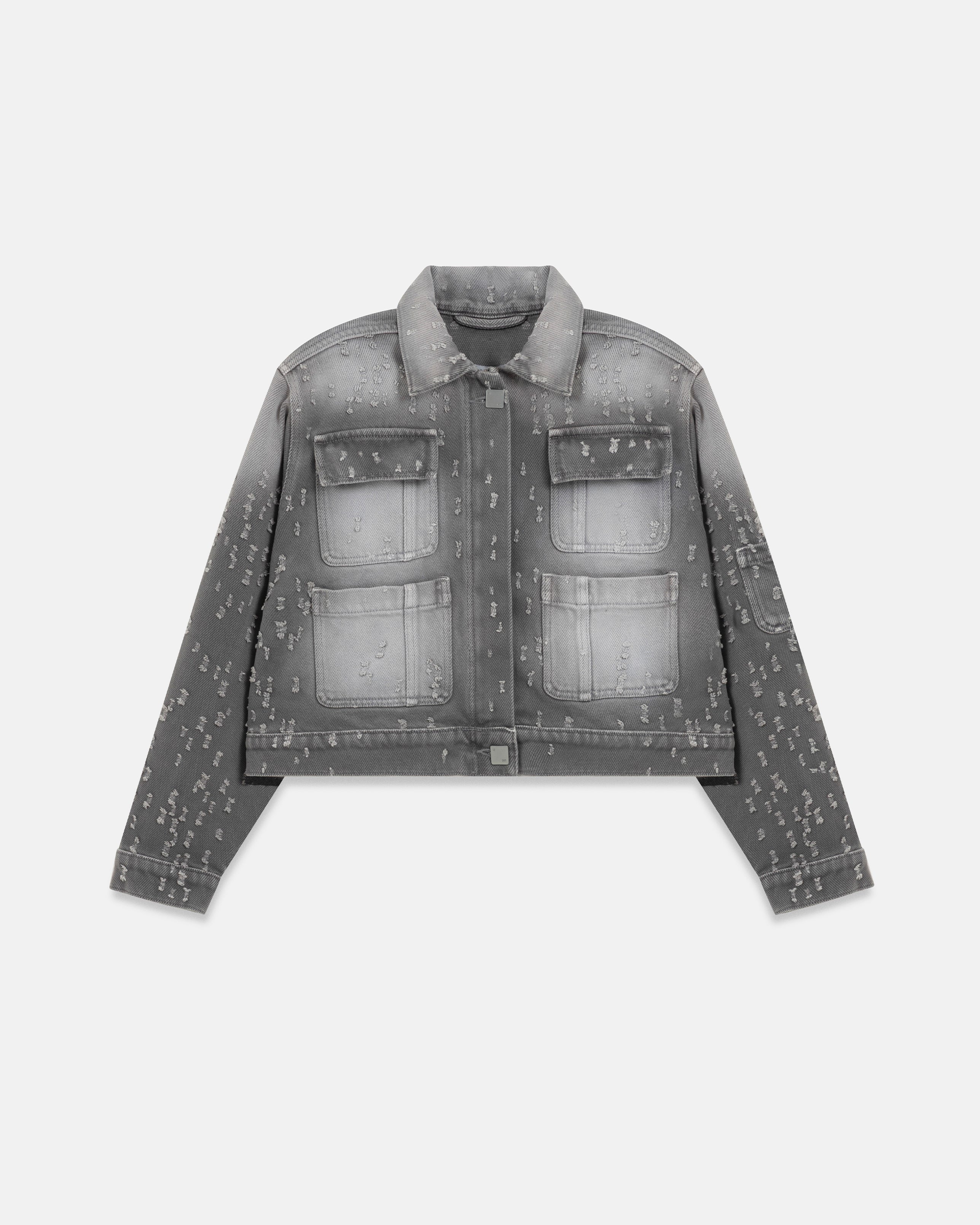 W Holy State UNDRGLD Ripped Jacket Washed Gray