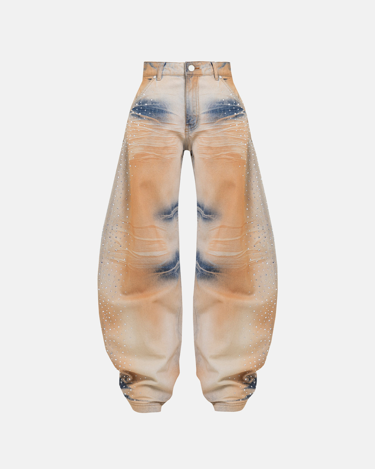 W Golden Heritage Pearled Barrel Jeans Oasis Blue
