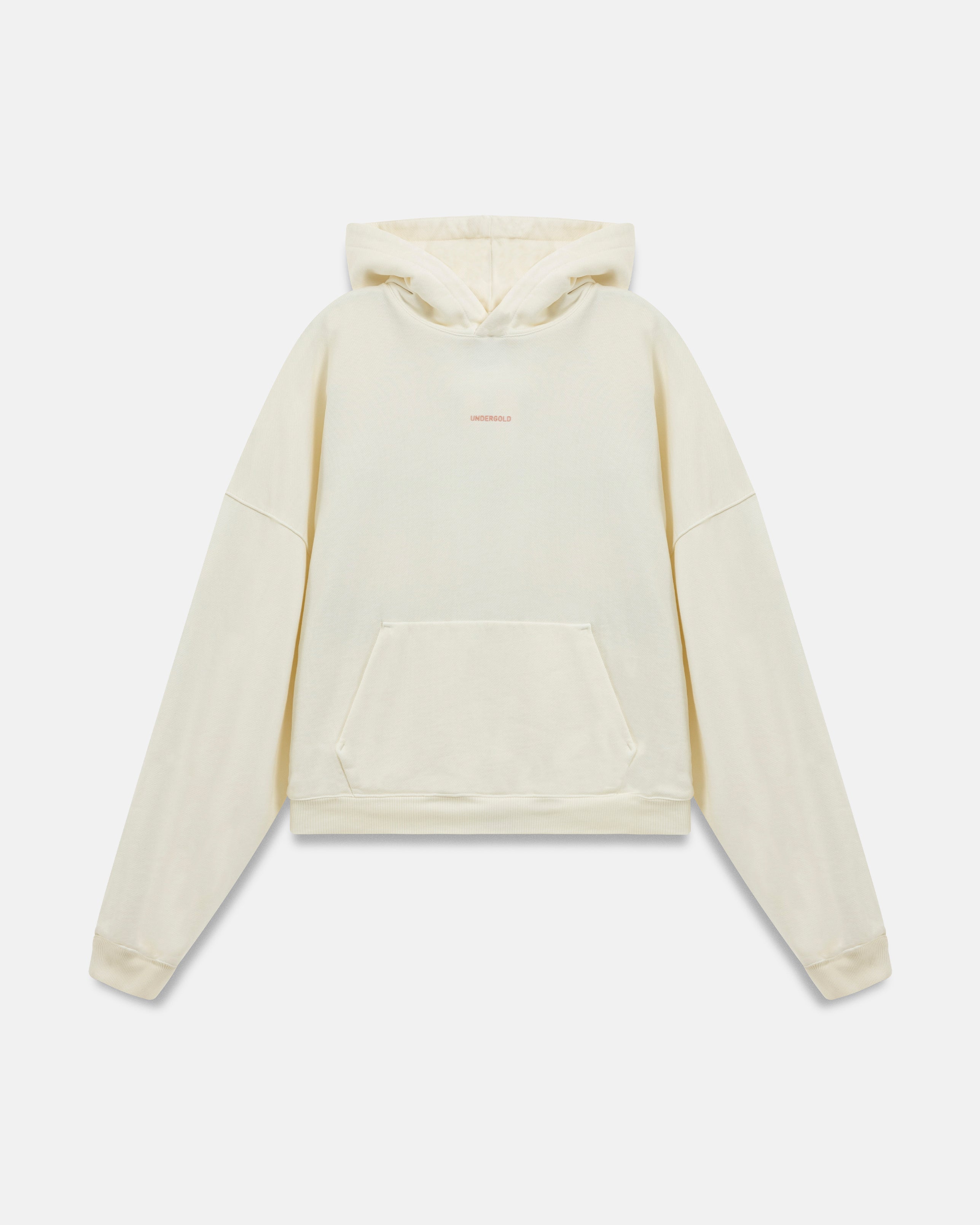 W Basics Undergold Boxy Fit Hoodie White