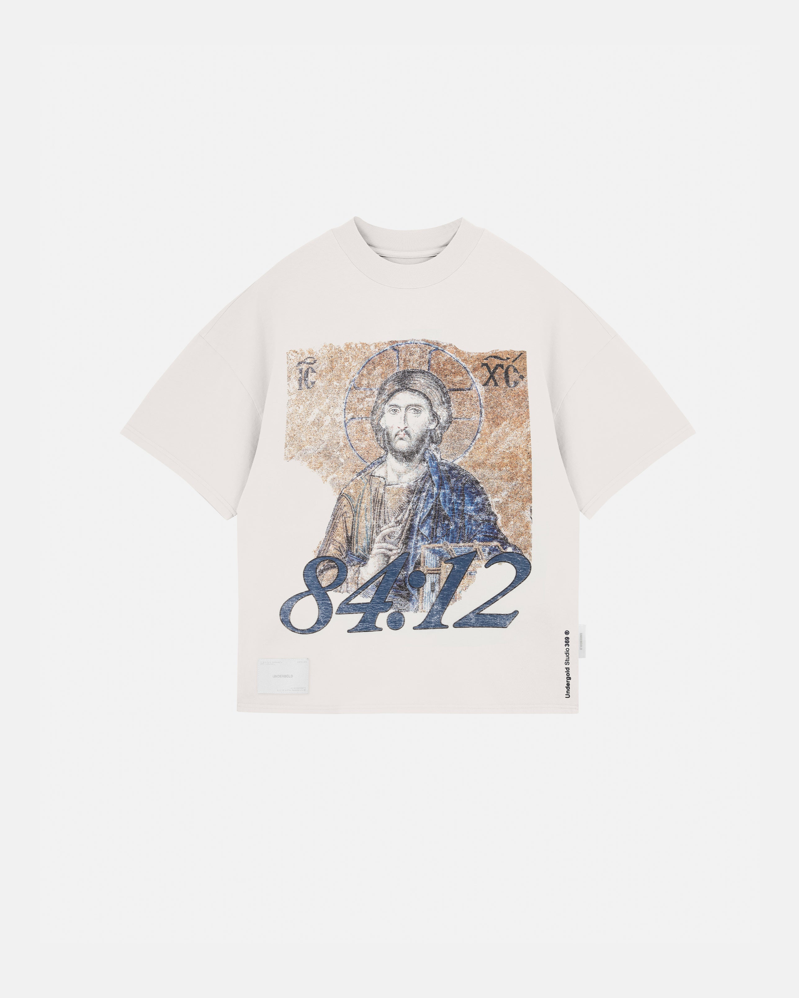 Gratia Plena Pantocrator Boxy Fit Tshirt White