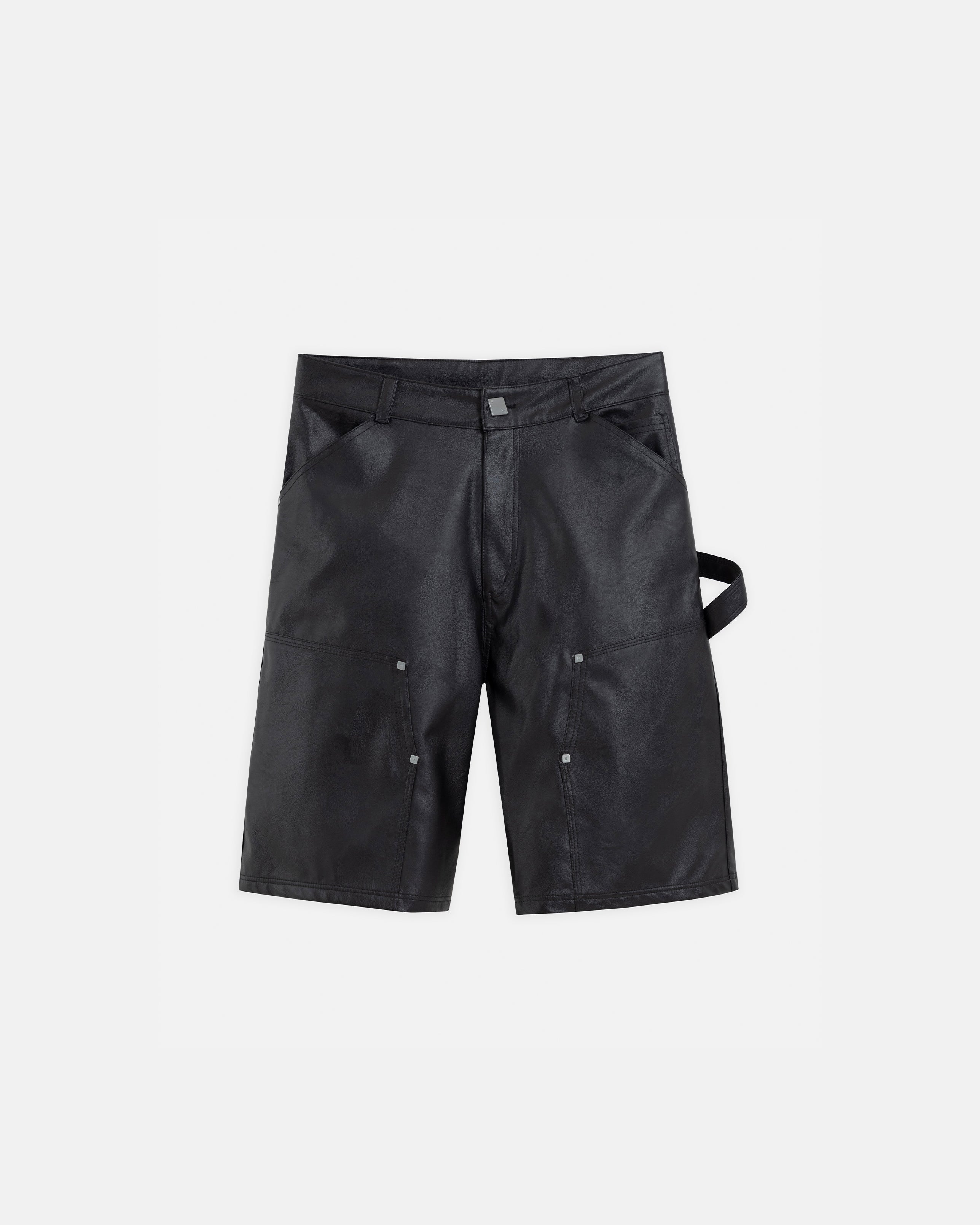 Capsule Basic Pleather Shorts Black