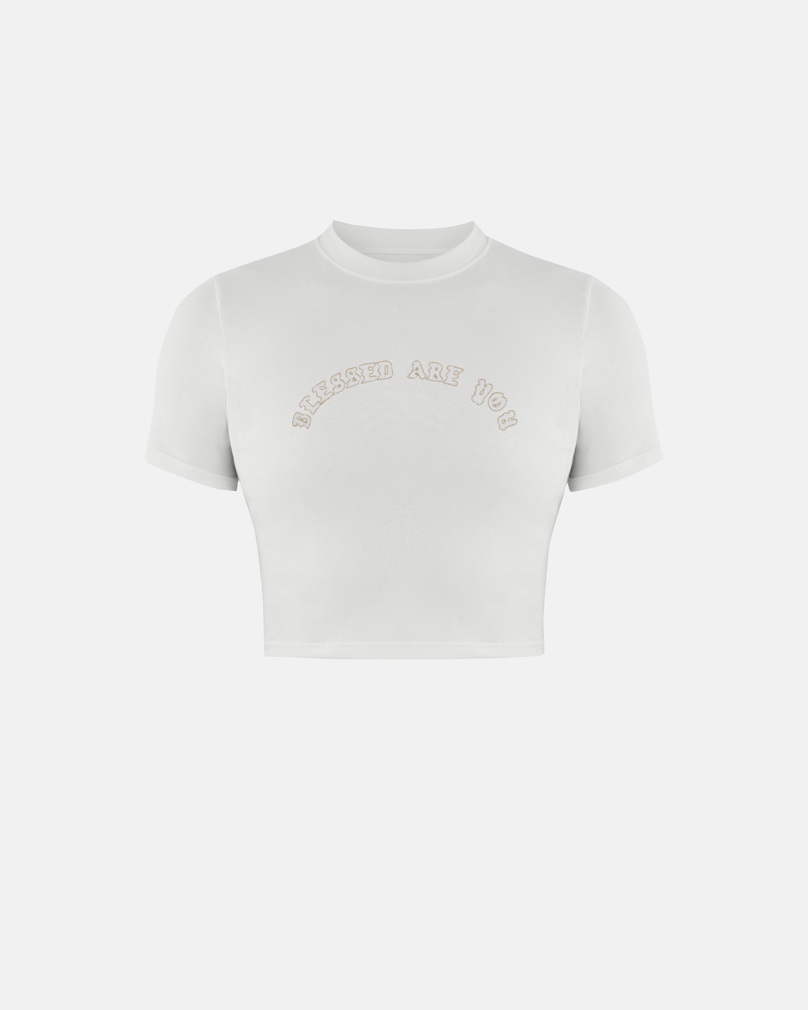 Capsule Blessed Are You Baby Tee White