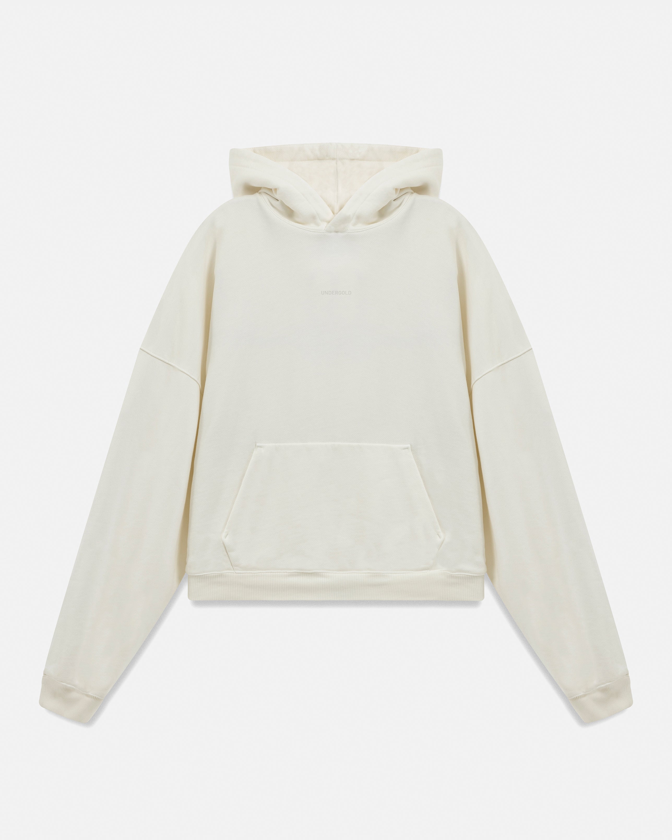 W Line Basic Boxy Fit Hoodie White
