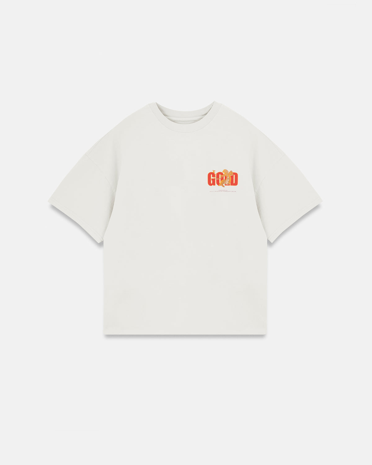 Revelation Gold Boxy Fit Tshirt White