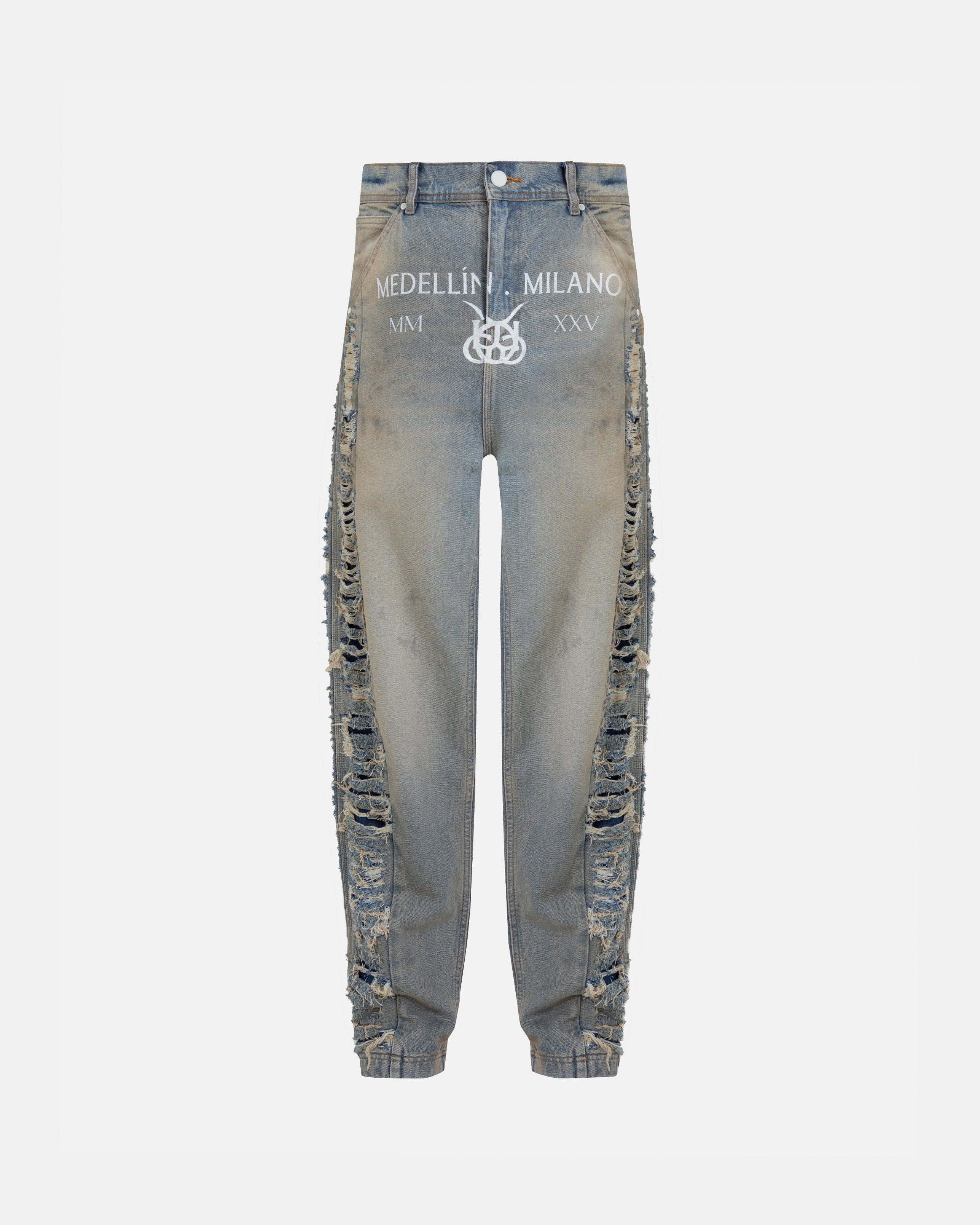 Santa Union Medellín Milano Ripped Wide Jean Dirty Blue