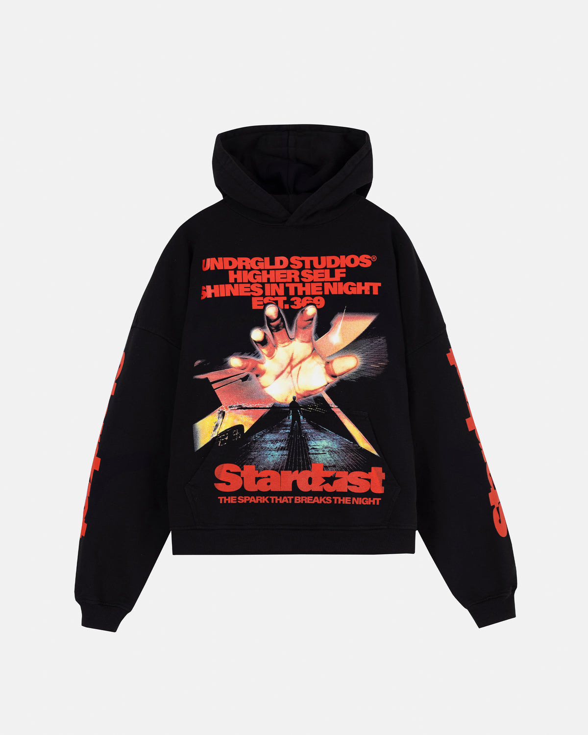 Stardust Rush Boxy Fit Hoodie Black