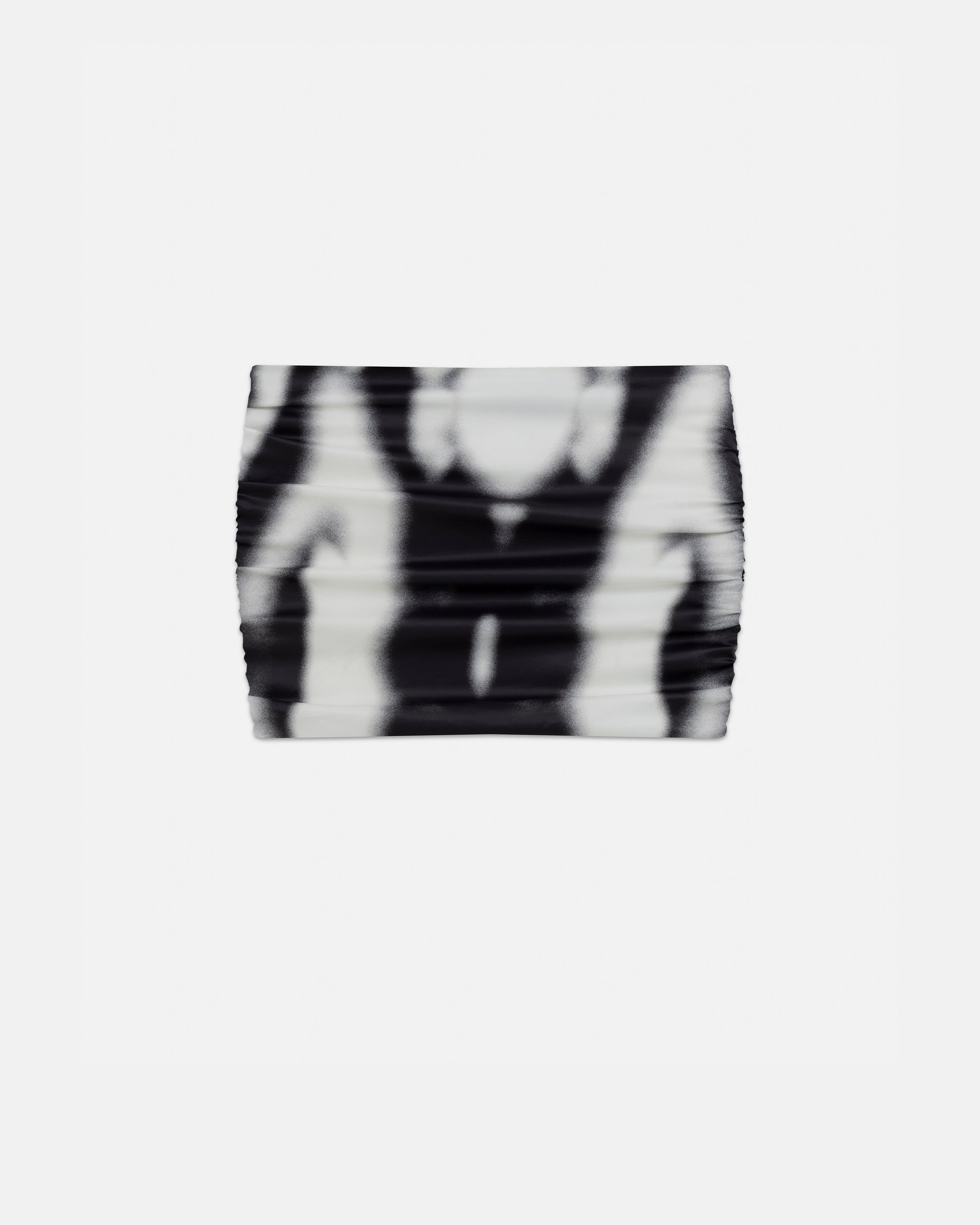 W Basics Draped Mini Skirt Blur Pattern