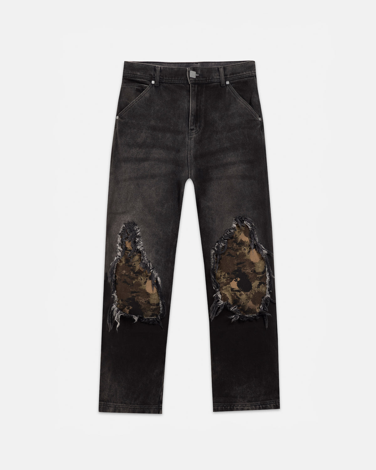 Pilgrimage Undergold Department Double Knee Wide Jean Washed Black