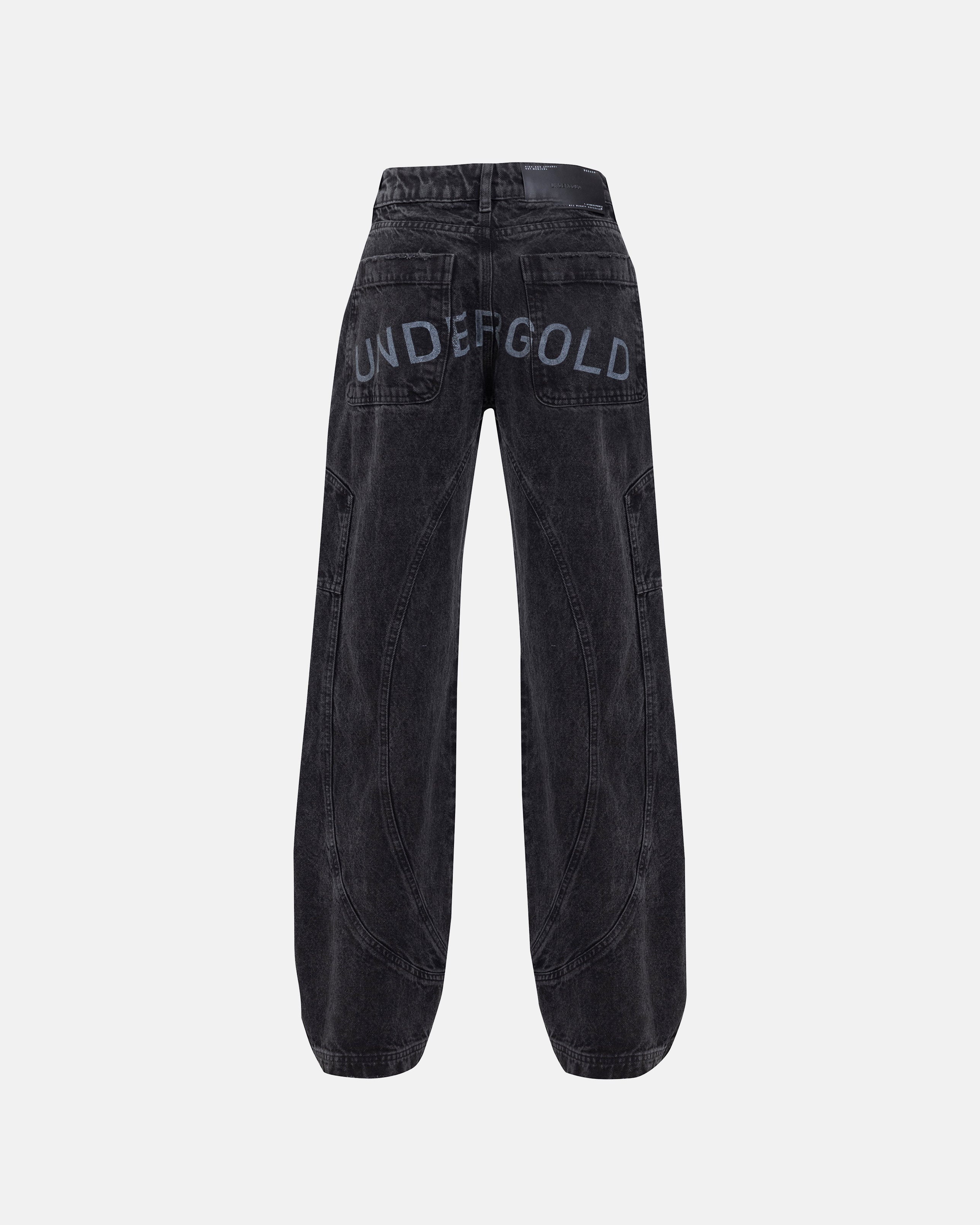 W Basics UNDERGOLD Panelled Wide Jeans Black