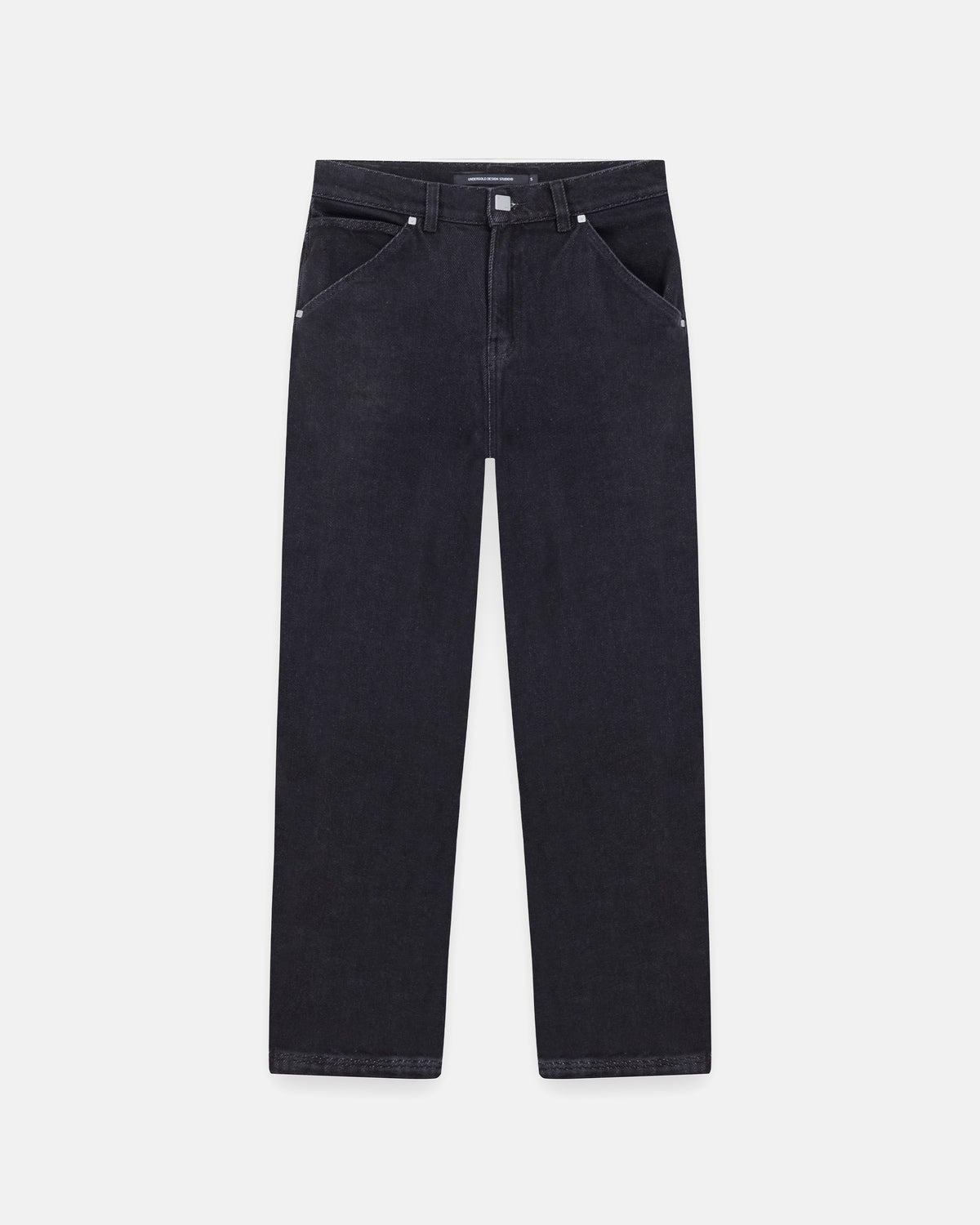 Basics Rhinestone UNDGLD Wide Jean Black