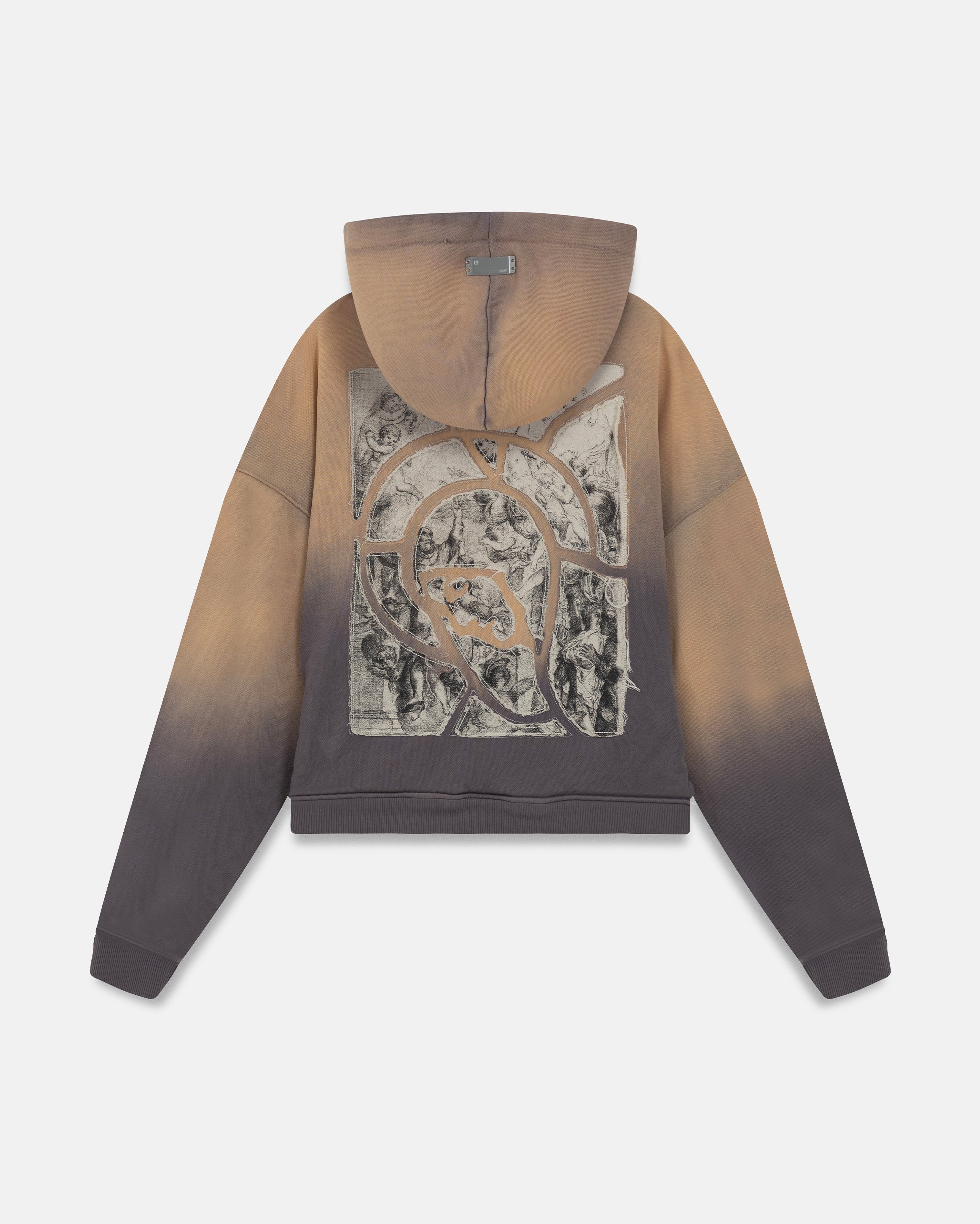 94' Fragments Boxy Fit Hoodie Dirty Brown