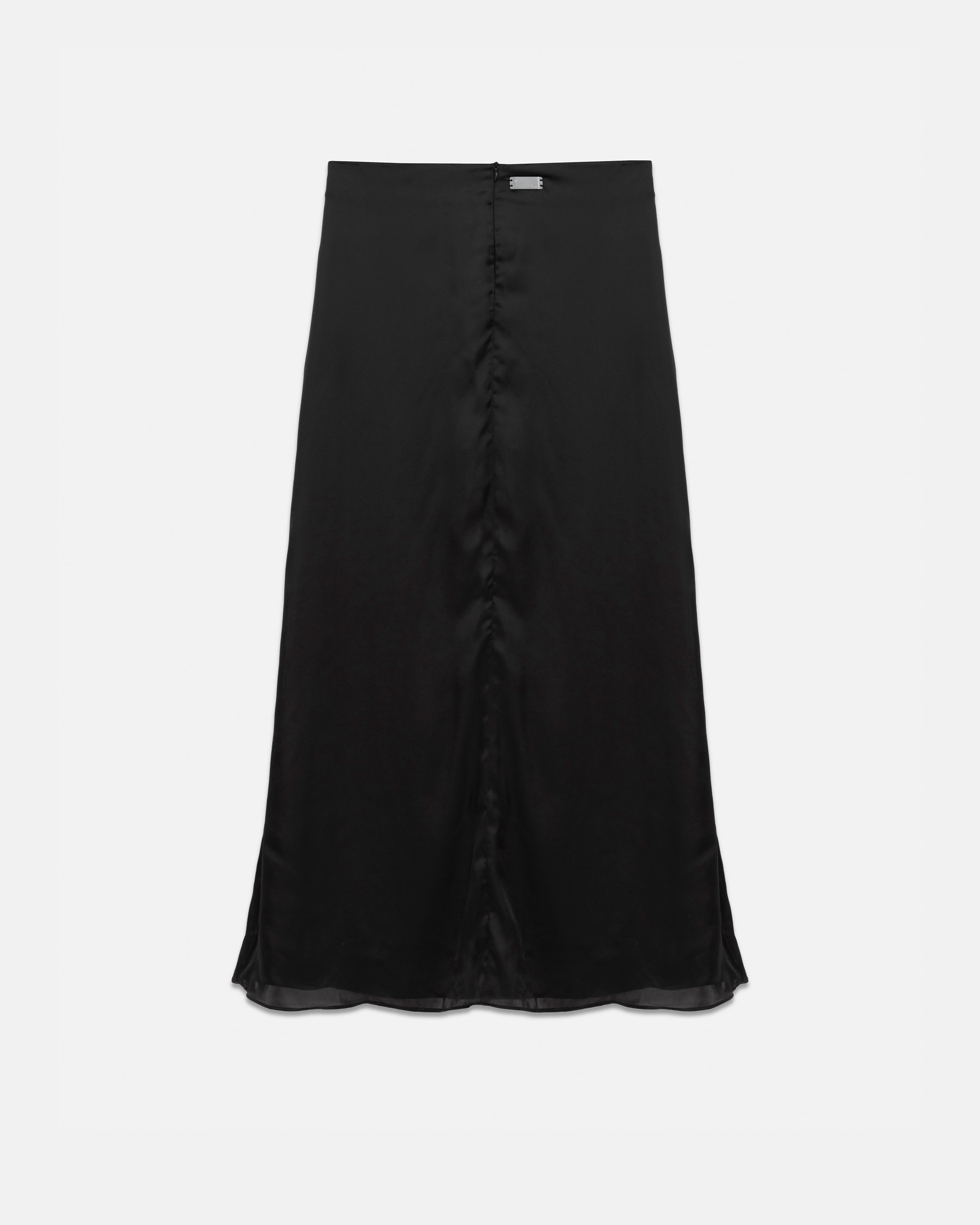 Basics Silk Long Skirt Black