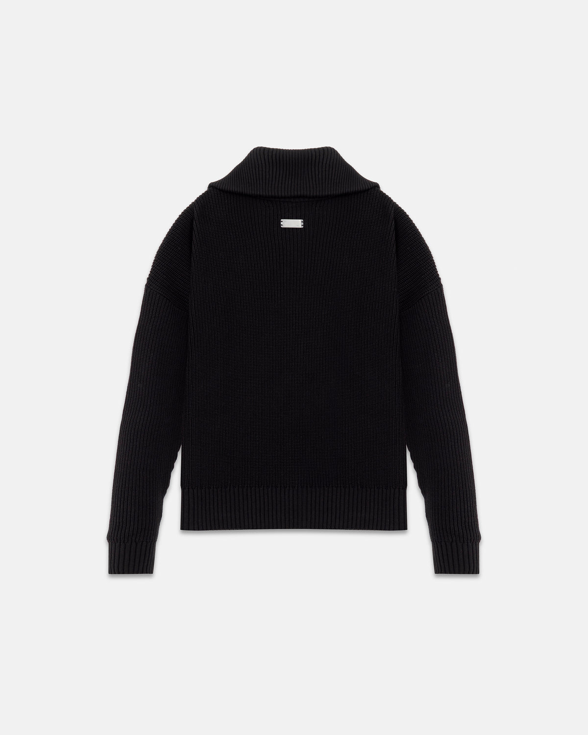 Basic Undergold Trucker Neck Half Zip Sweater Vintage Black