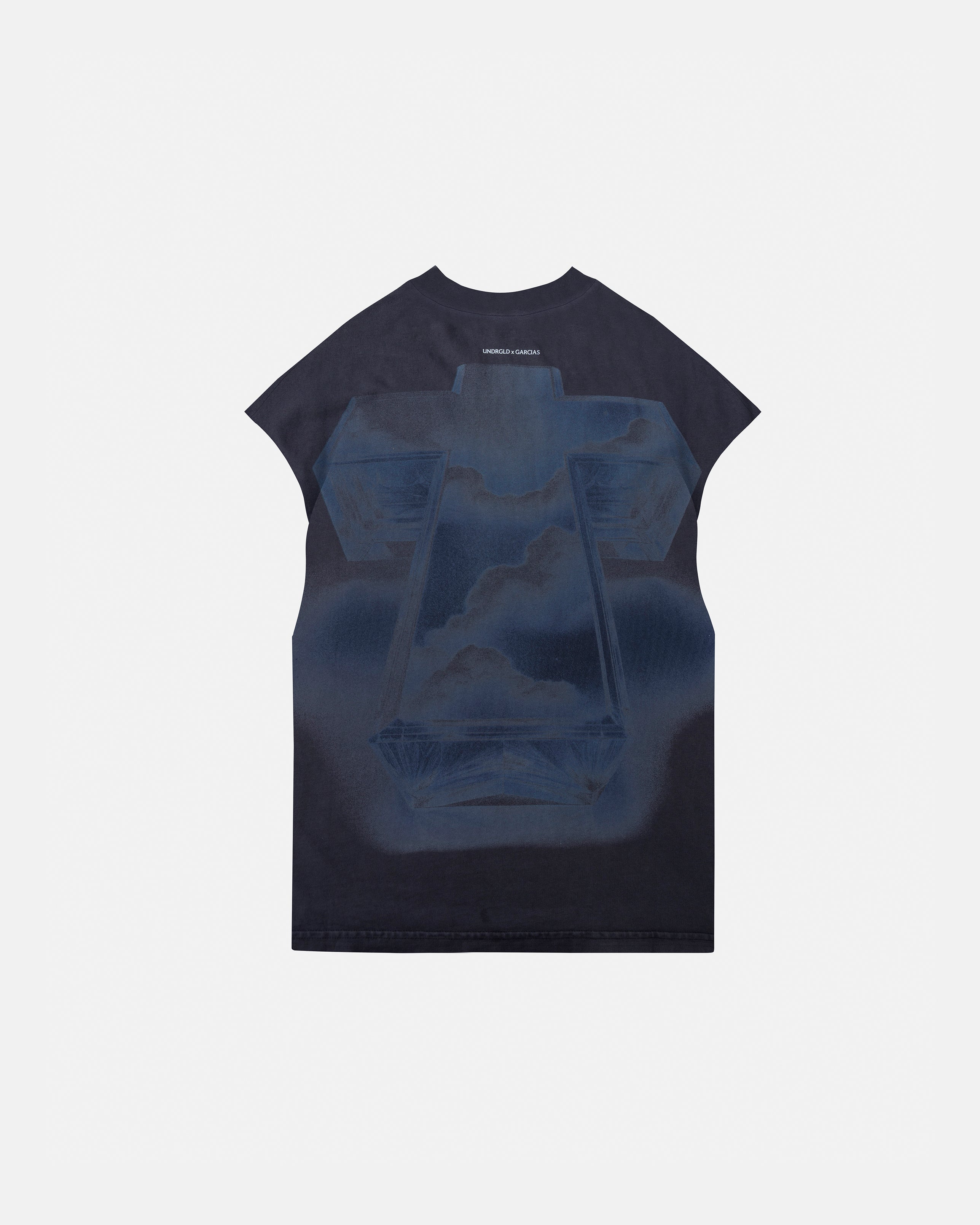 Santa Unión Cruz Sleeveless Tshirt Vintage Gray