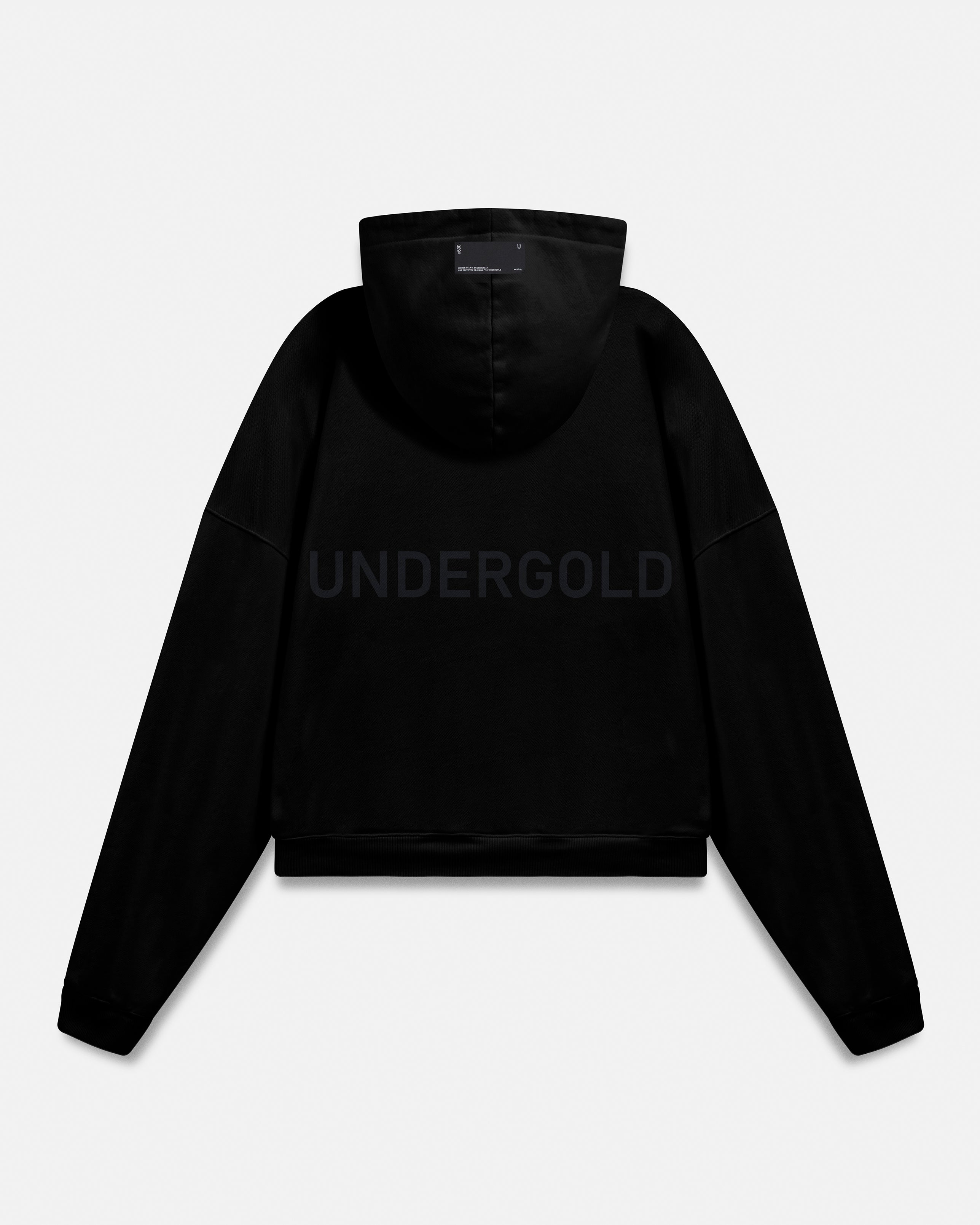 W Line Basic Boxy Fit Hoodie Black