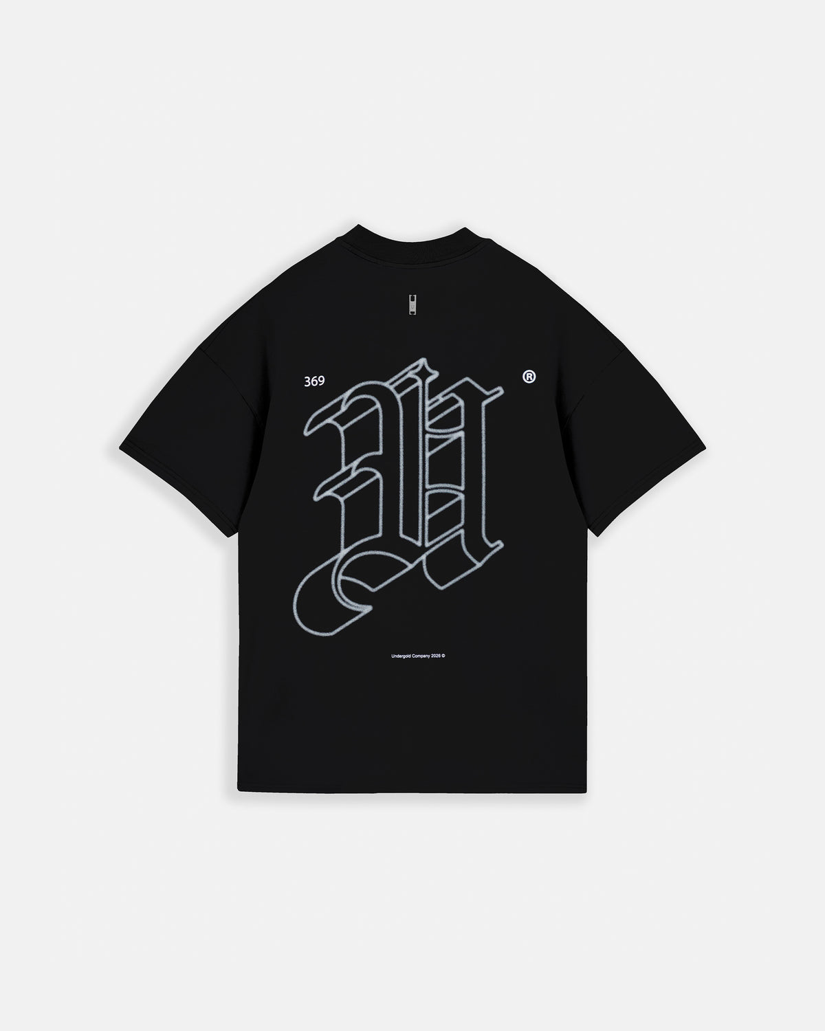 Line Solid U Tshirt Black