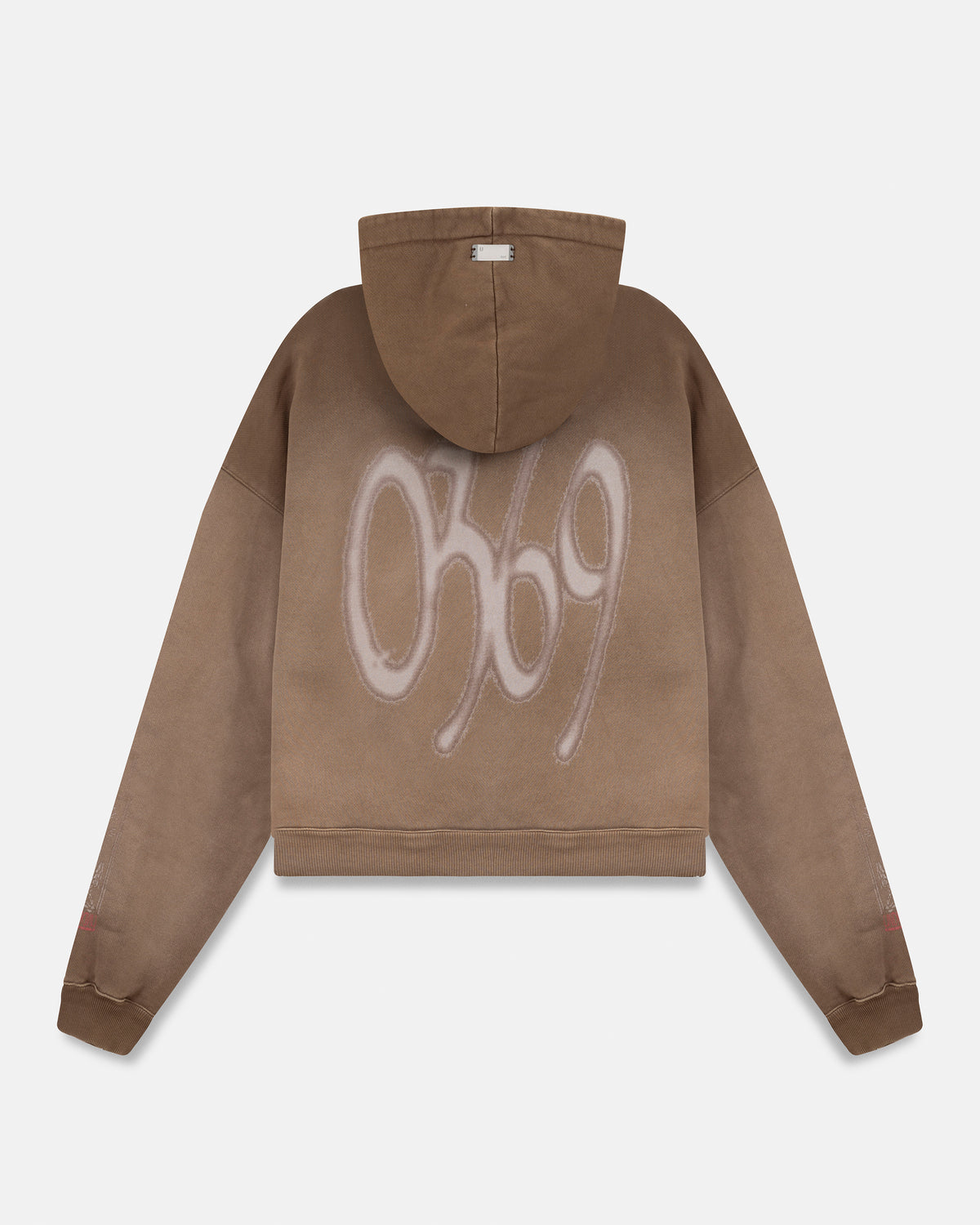 Pilgrimage Risen Boxy Fit Zip Up Hoodie Washed Brown