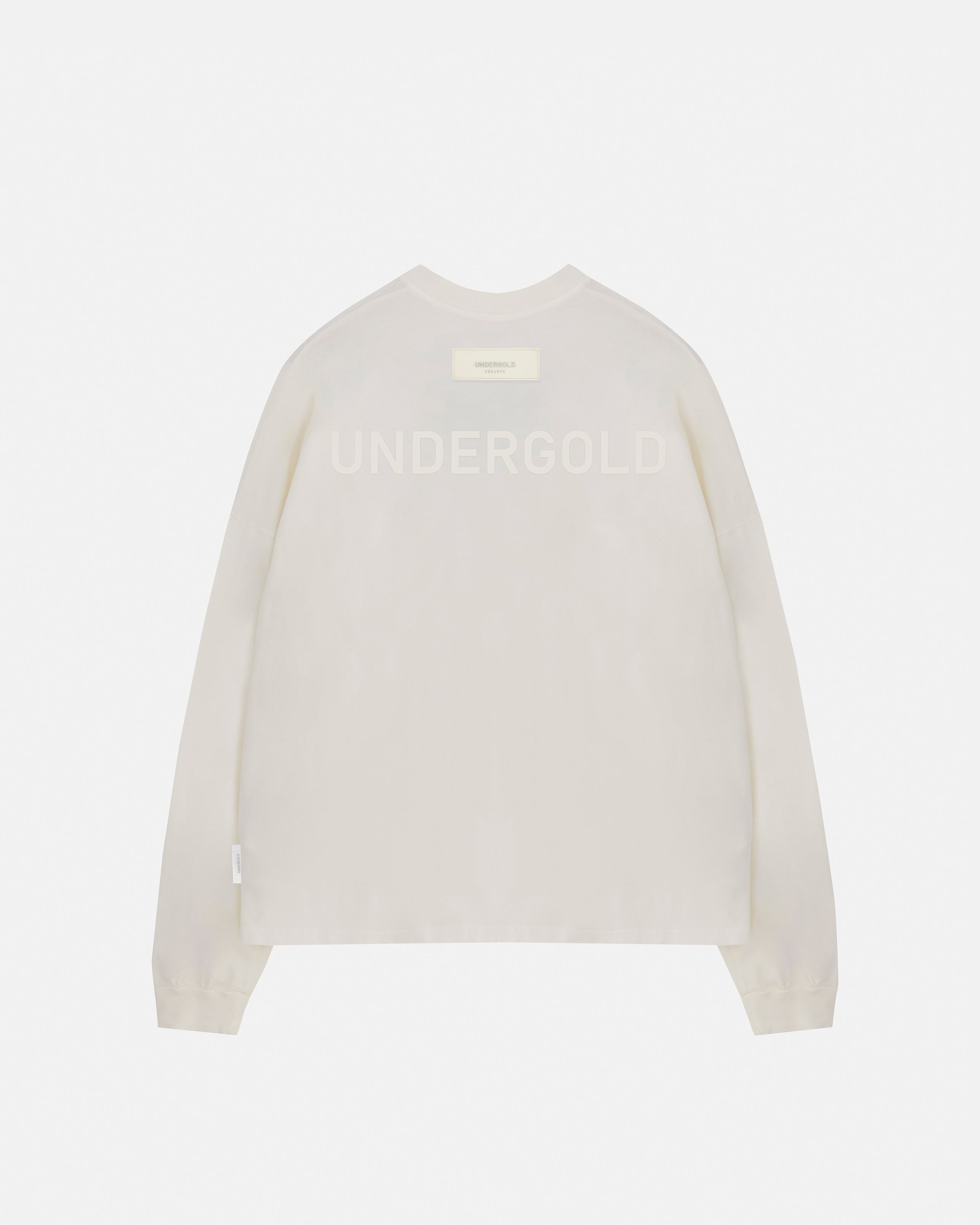 Line Logo Long Sleeve Boxy Fit Tshirt White