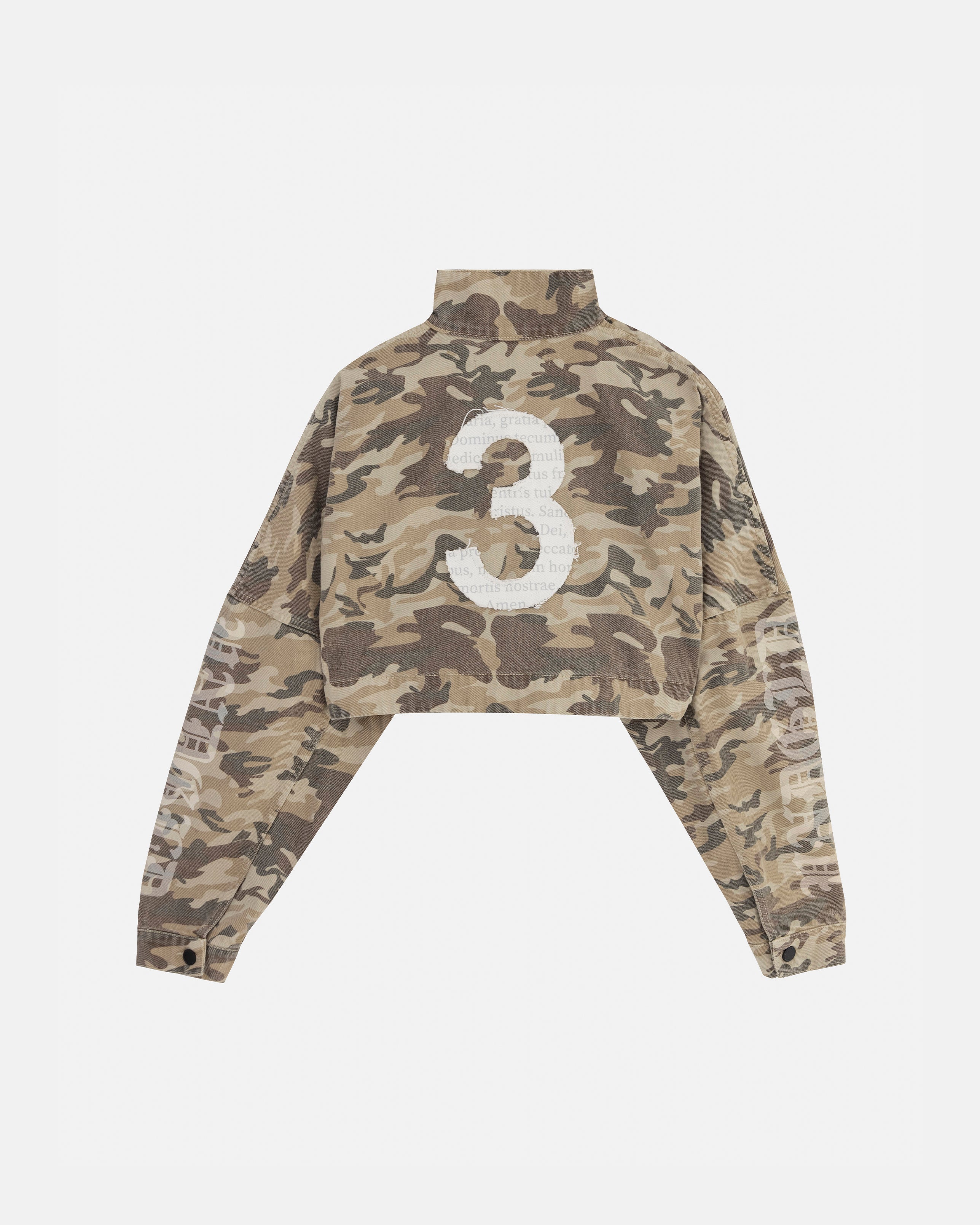W Gratia Plena Three Cropped Zip Up Jacket Cammo