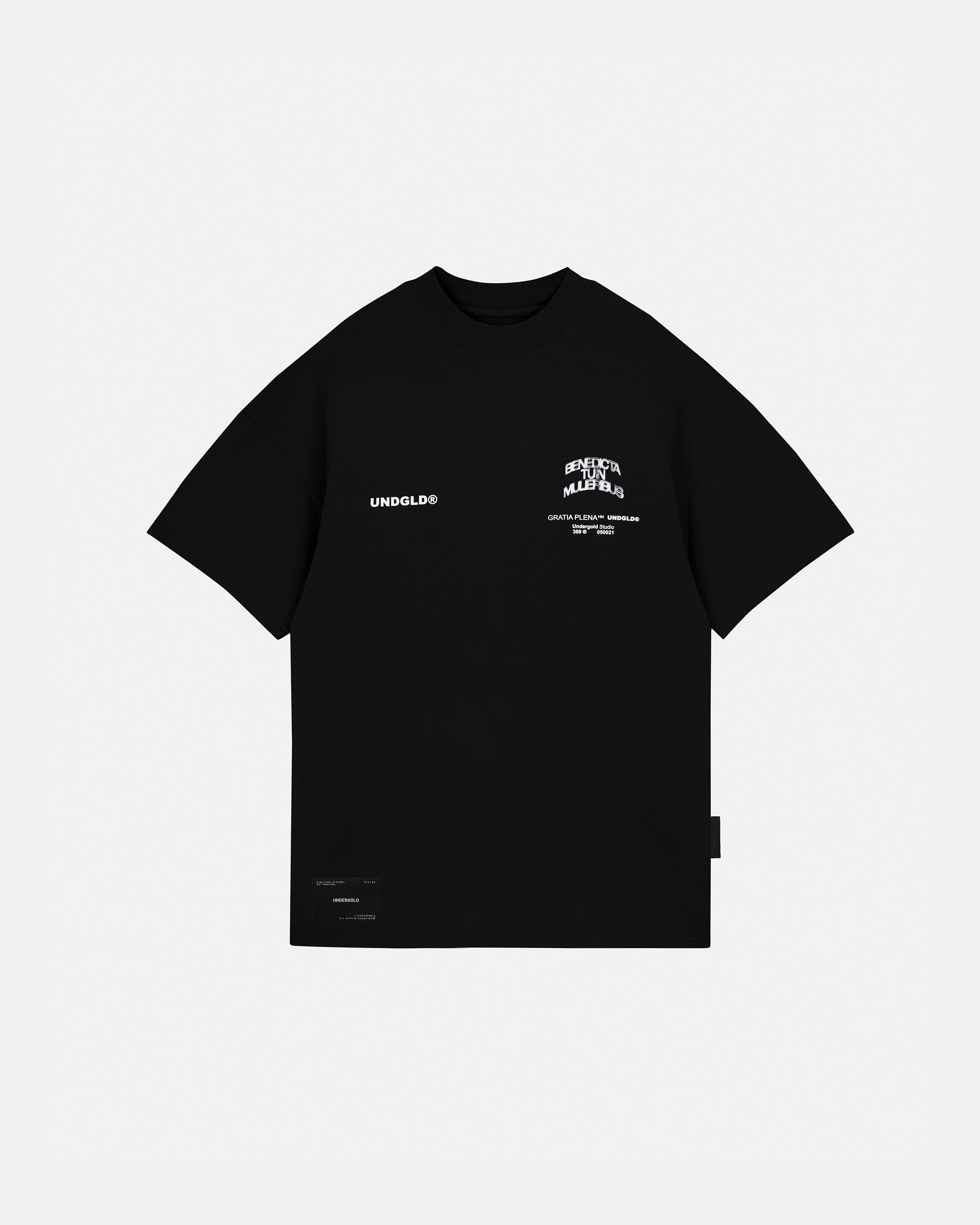 Gratia Plena Benedicta Tshirt Black