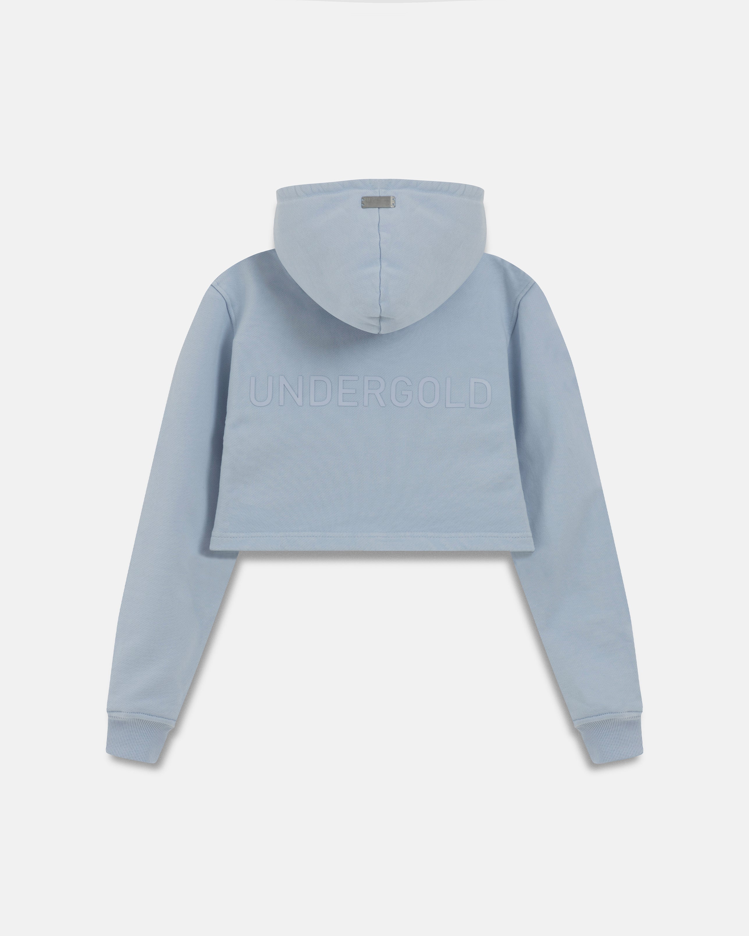 W Basics Undergold Zip Up Slim Fit Hoodie Light Blue