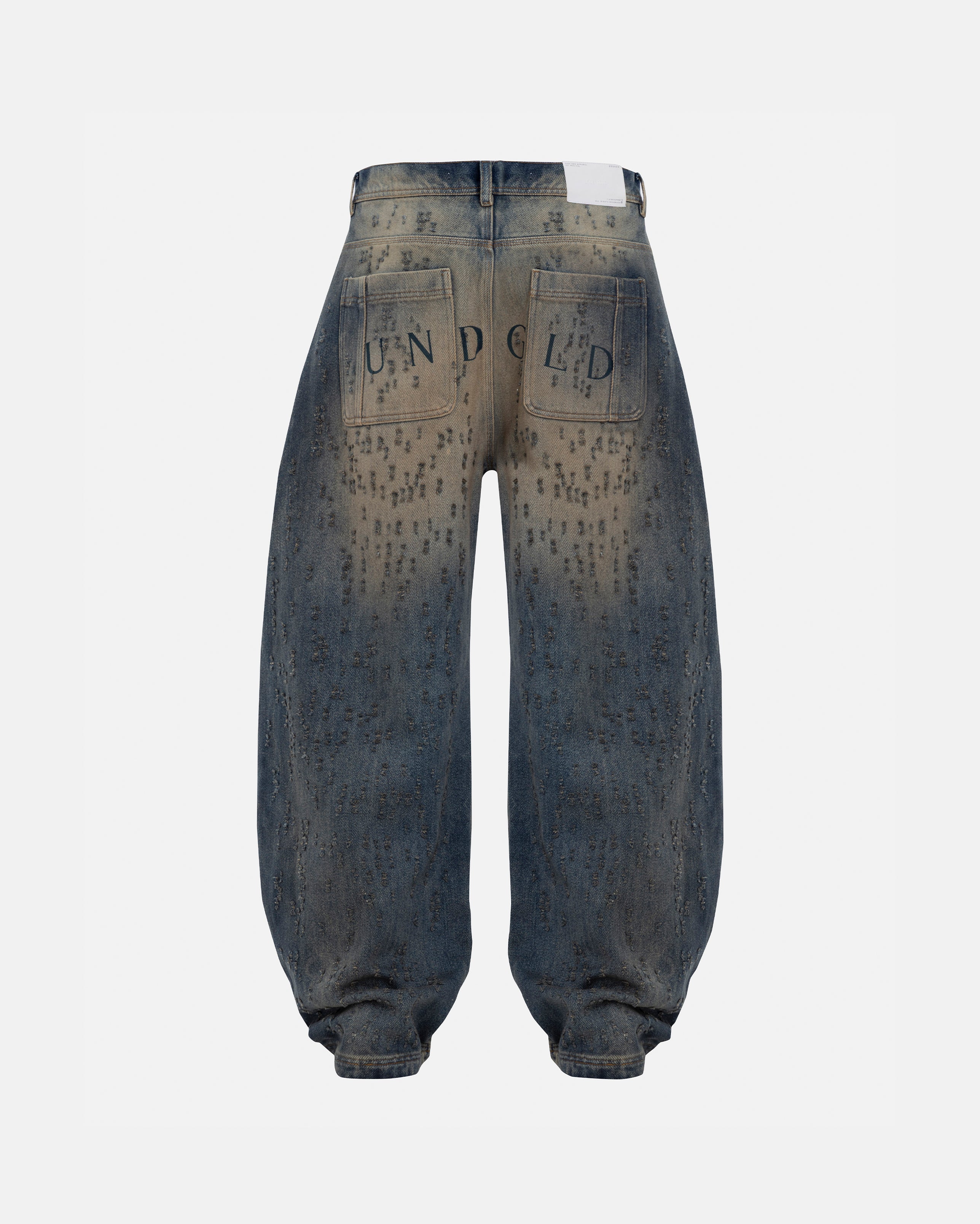Agnus Dei U Ripped Barrel Jean Dirty Blue