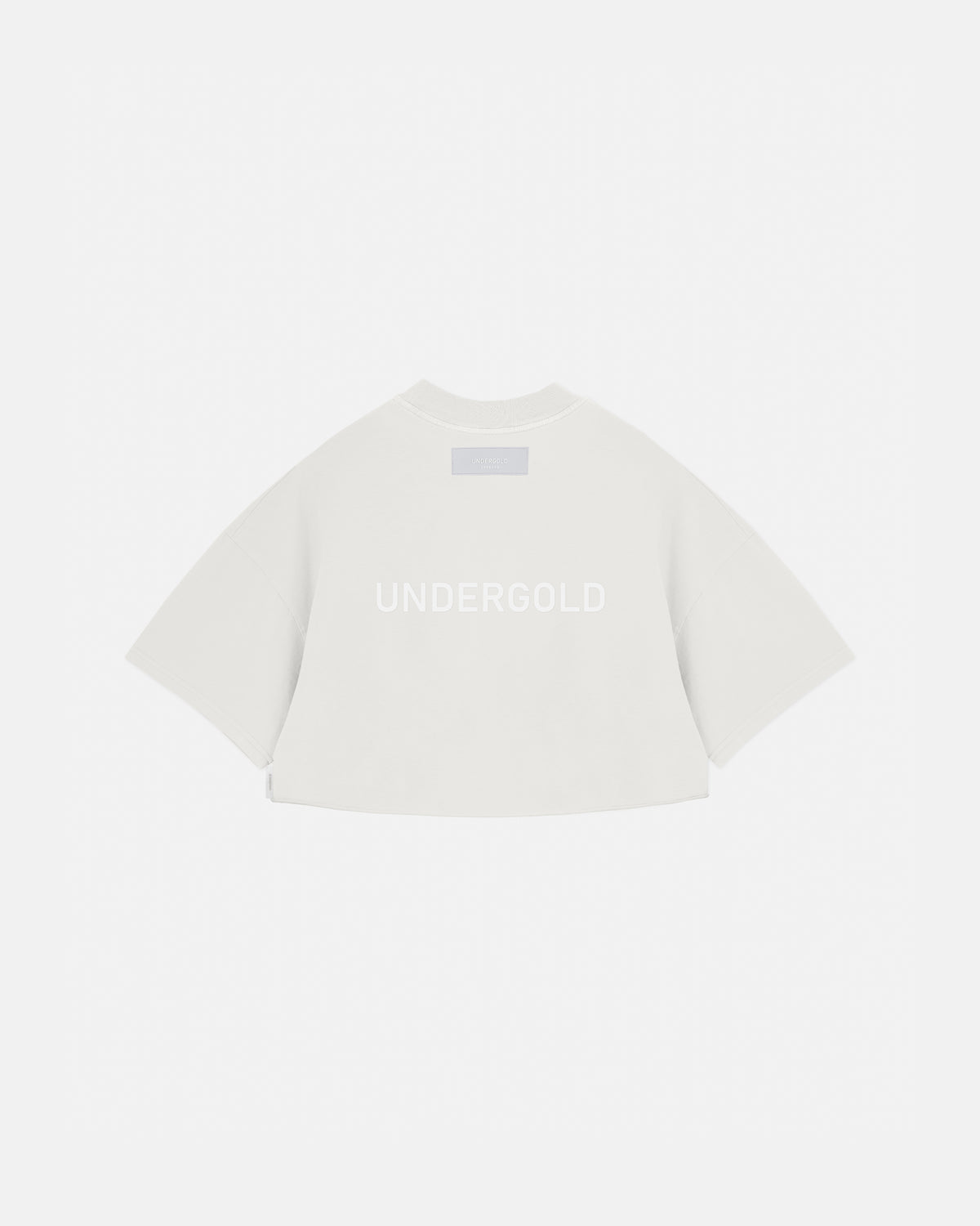 Line Logo Crop Top White