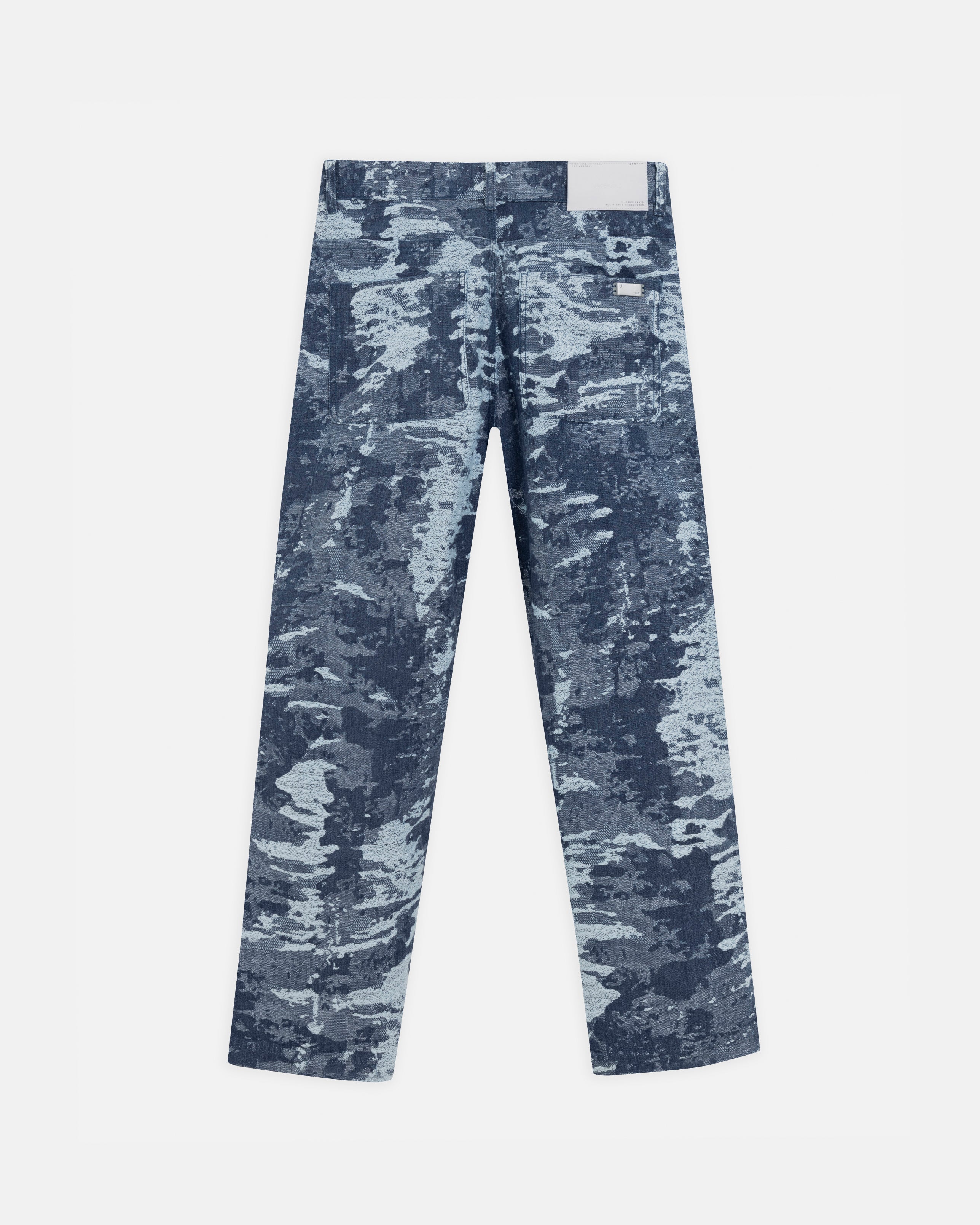 Capsule Basic Jacquard Wide Jeans Cammo Blue