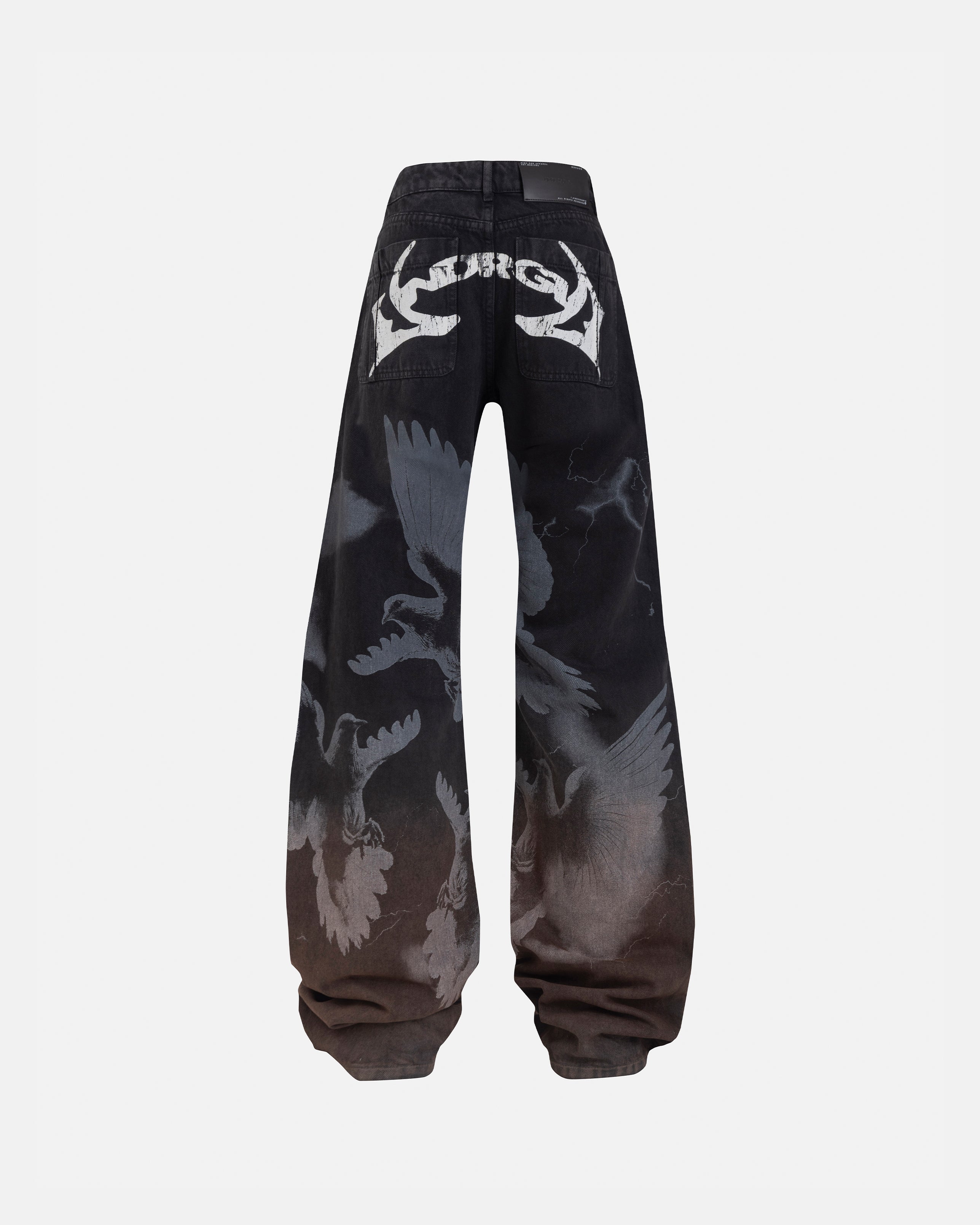 W Thunder Rider Pigeons Wide Jeans Rusty Black