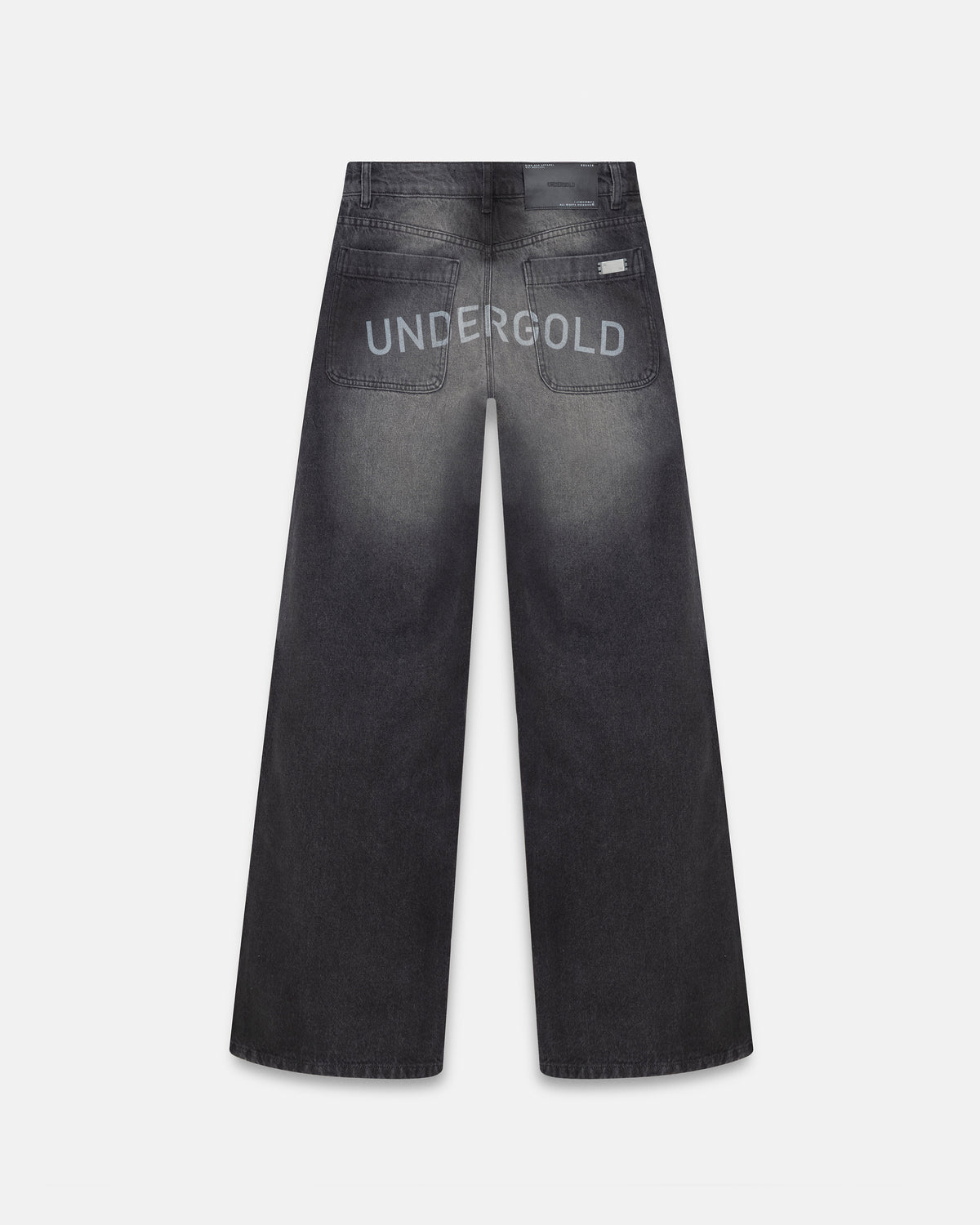 W Line Basic Wide Jeans Washed Black