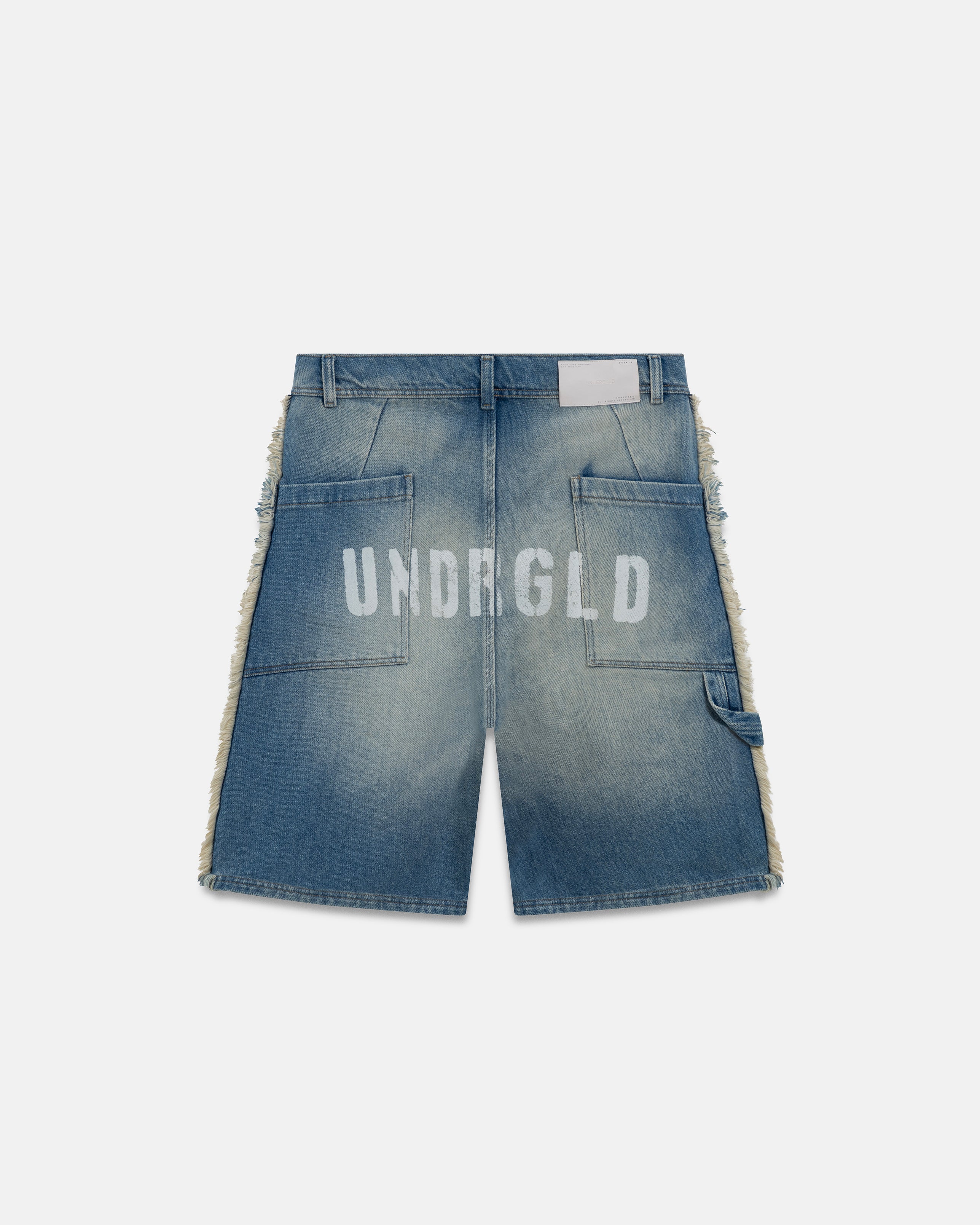 Spring Frayed Jorts Blue