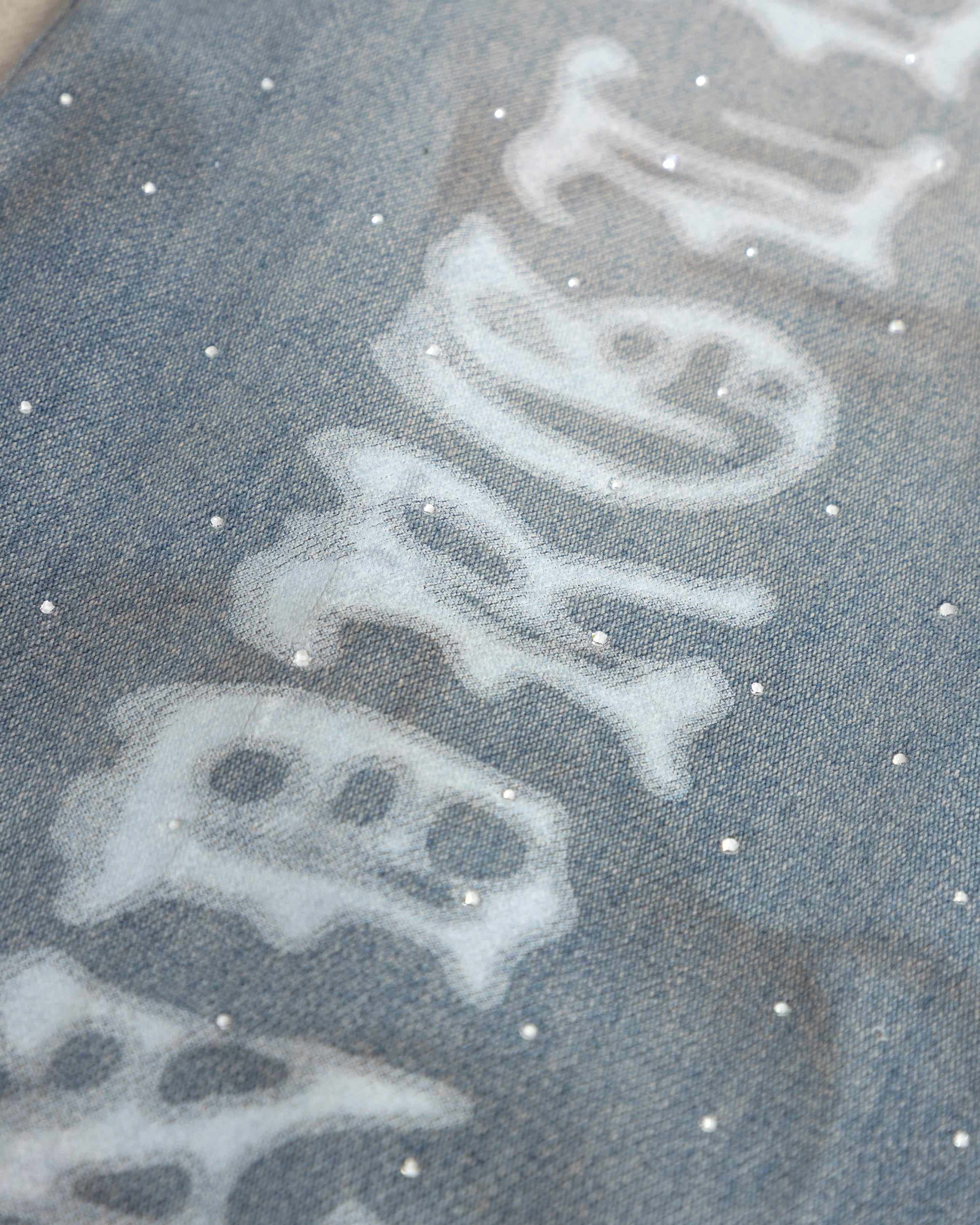 W 94' UNDRGLD Waistband Less Wide Jeans Dual Blue