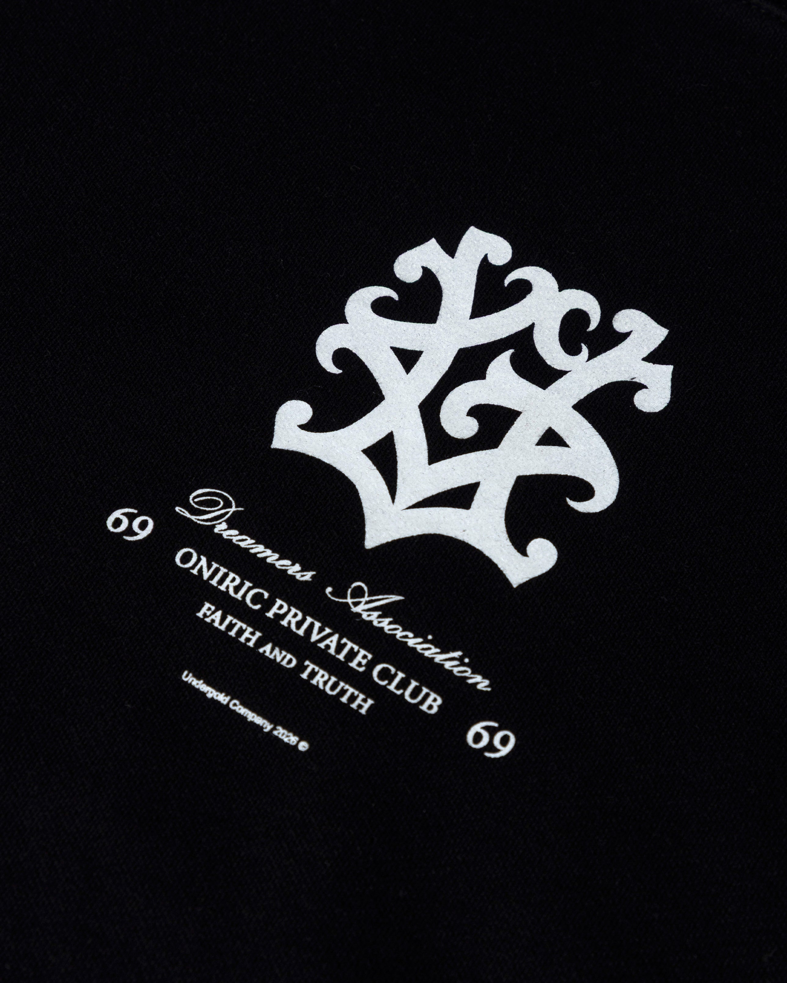 Line UG Monogram Boxy Fit Crewneck Black